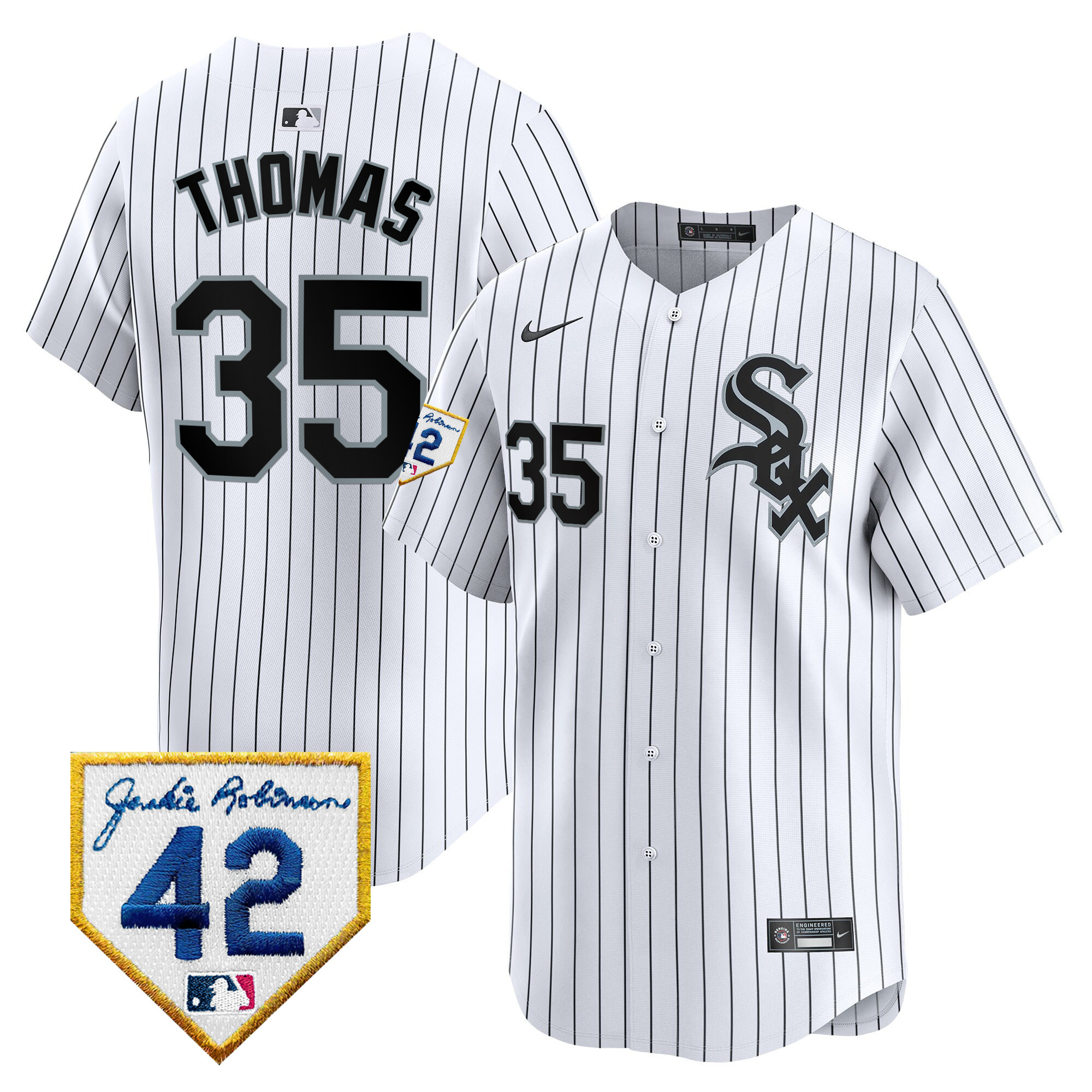 Men's Chicago White Sox 2024 Jackie Robinson Patch Vapor Premier Limited Jersey - All Stitched