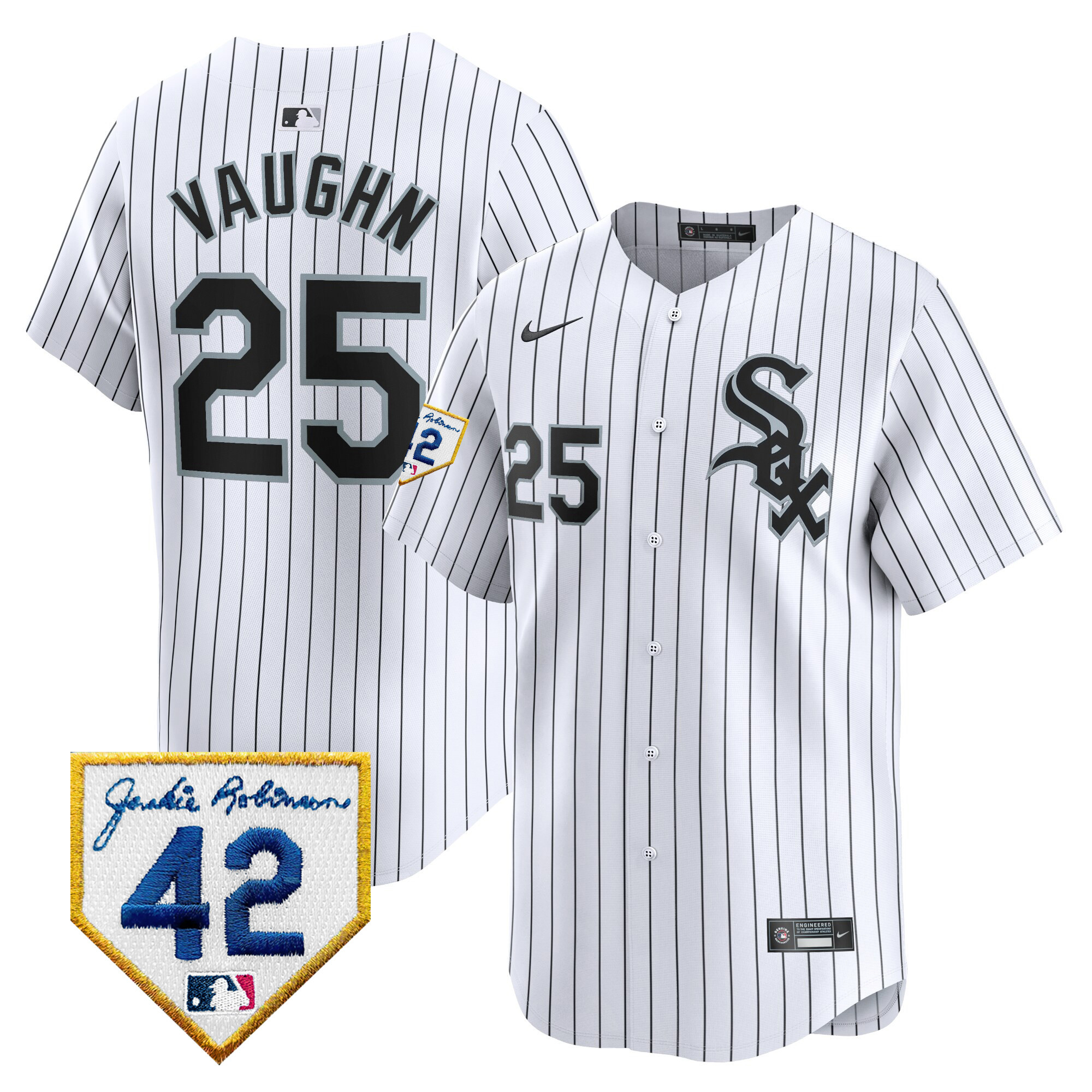 Men's Chicago White Sox 2024 Jackie Robinson Patch Vapor Premier Limited Jersey - All Stitched