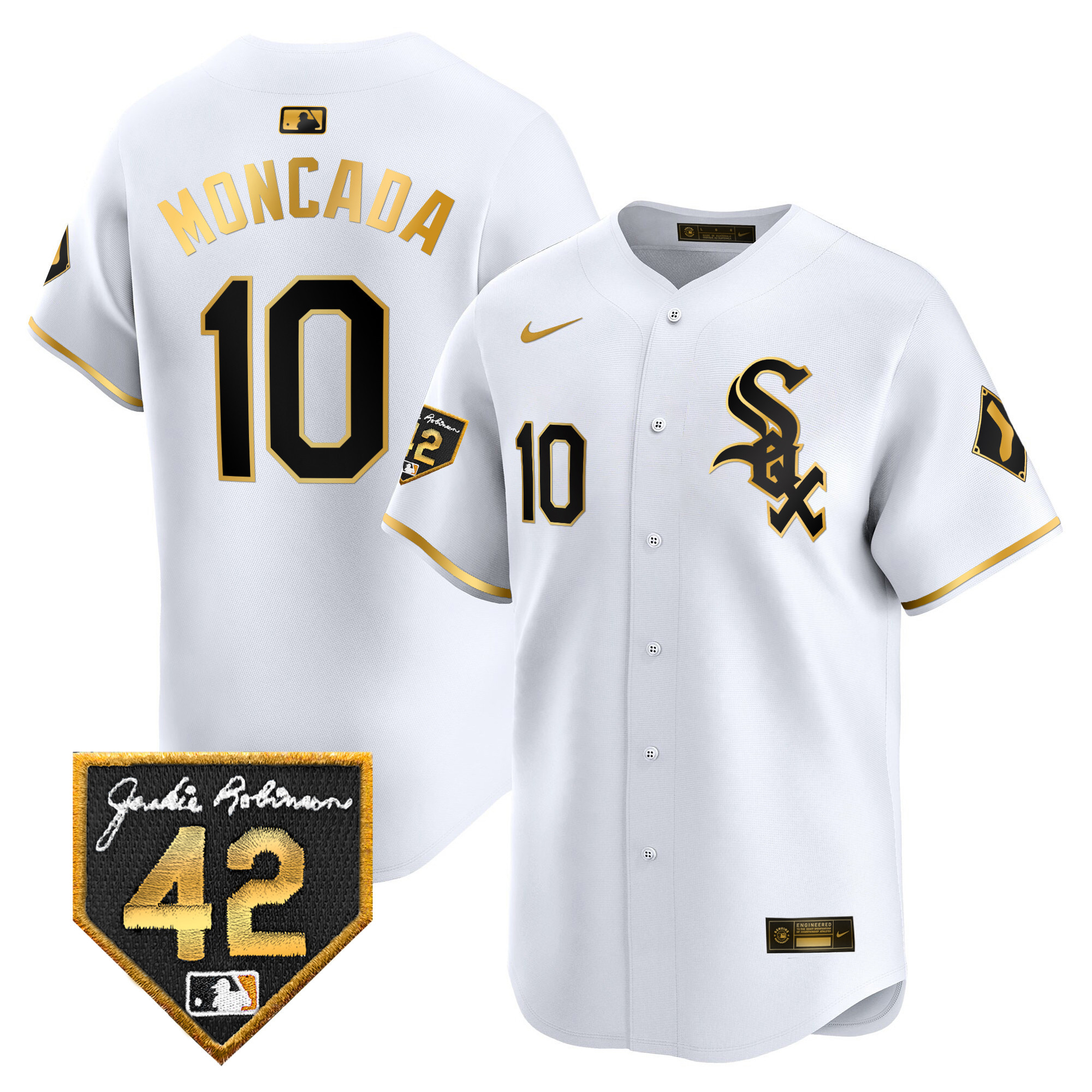 Men's Chicago White Sox 2024 Jackie Robinson Patch Vapor Premier Limited Jersey - All Stitched