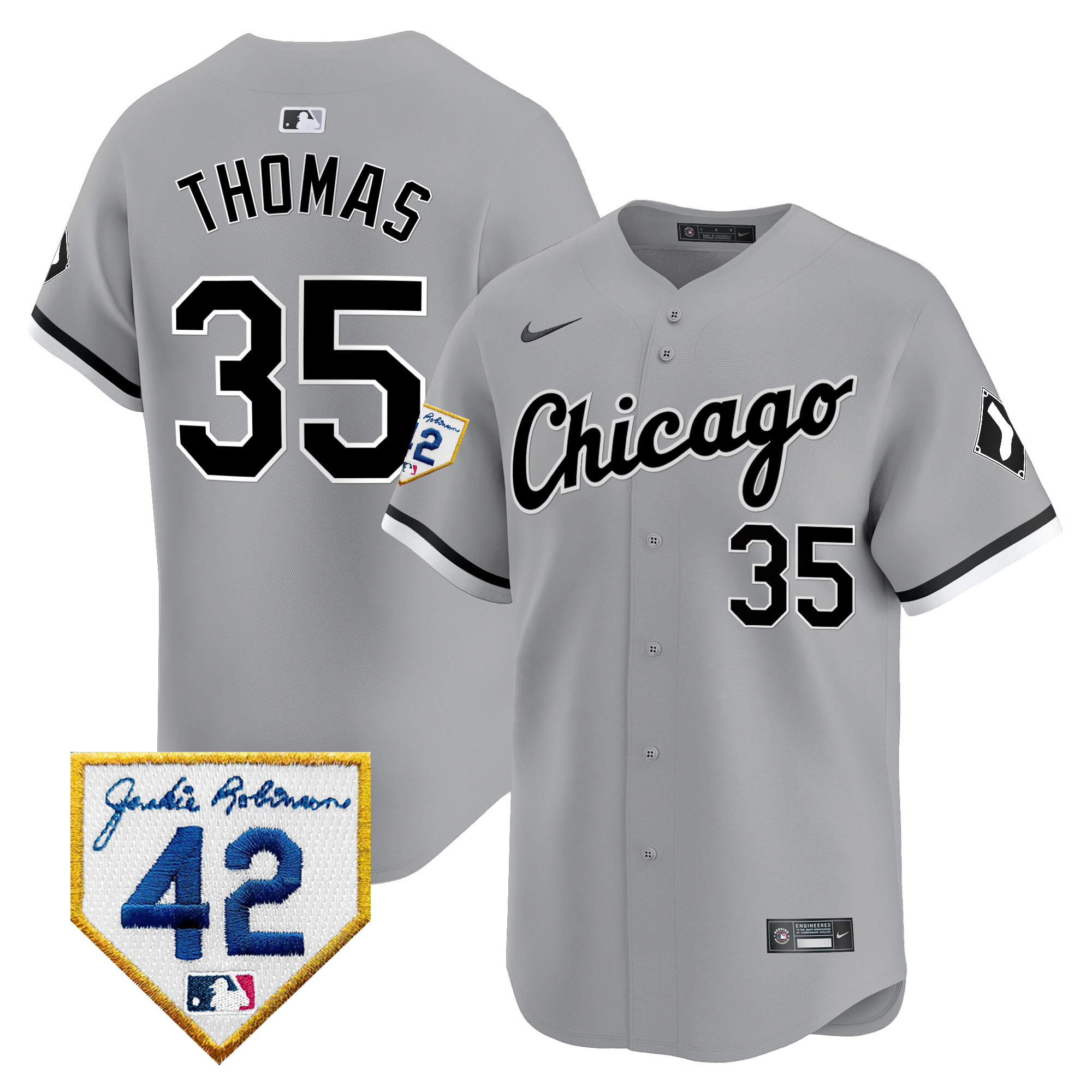Men's Chicago White Sox 2024 Jackie Robinson Patch Vapor Premier Limited Jersey - All Stitched