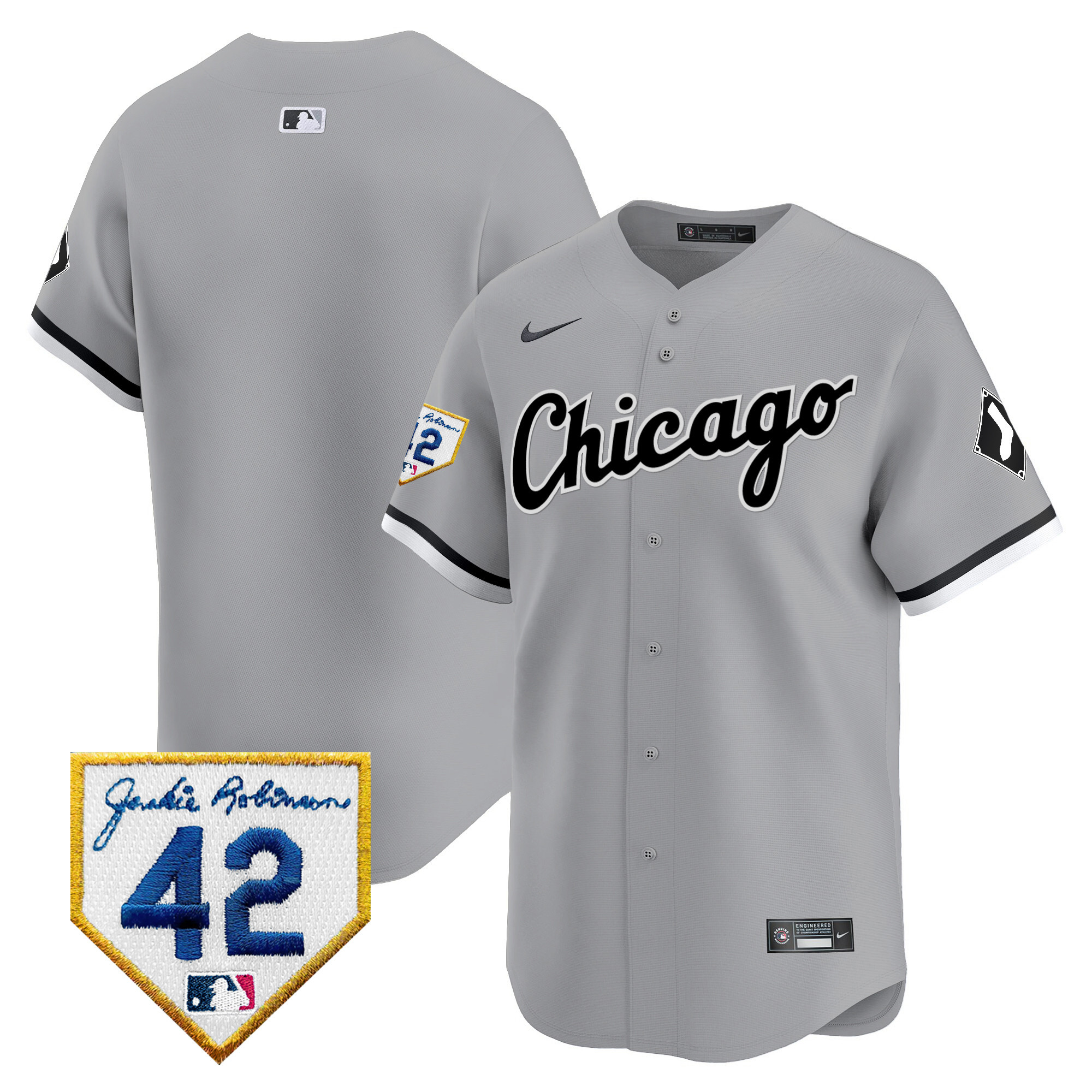 Men's Chicago White Sox 2024 Jackie Robinson Patch Vapor Premier Limited Jersey - All Stitched