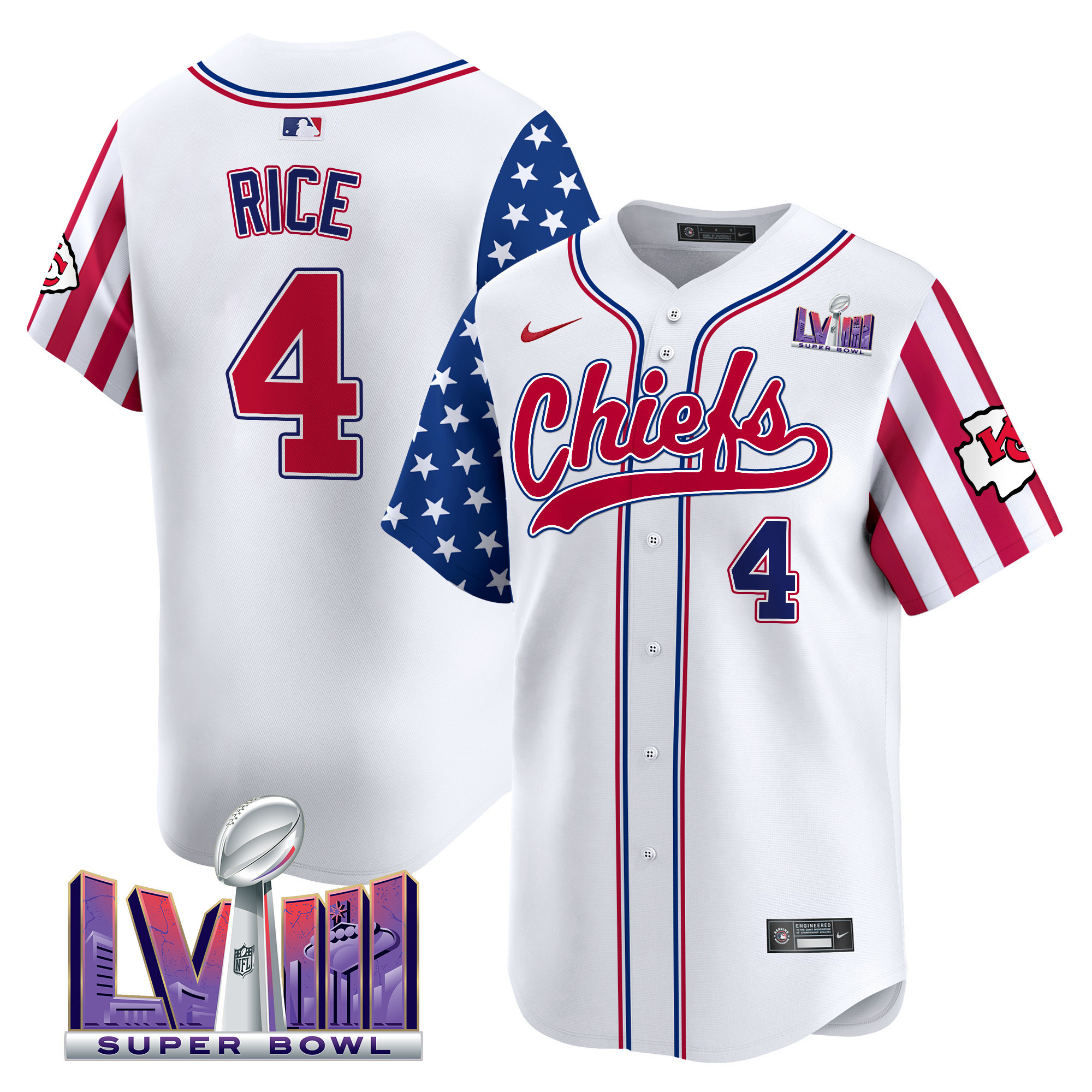 Men's Chiefs 2024 American Style Vapor Premier Limited Jersey - All Stitched