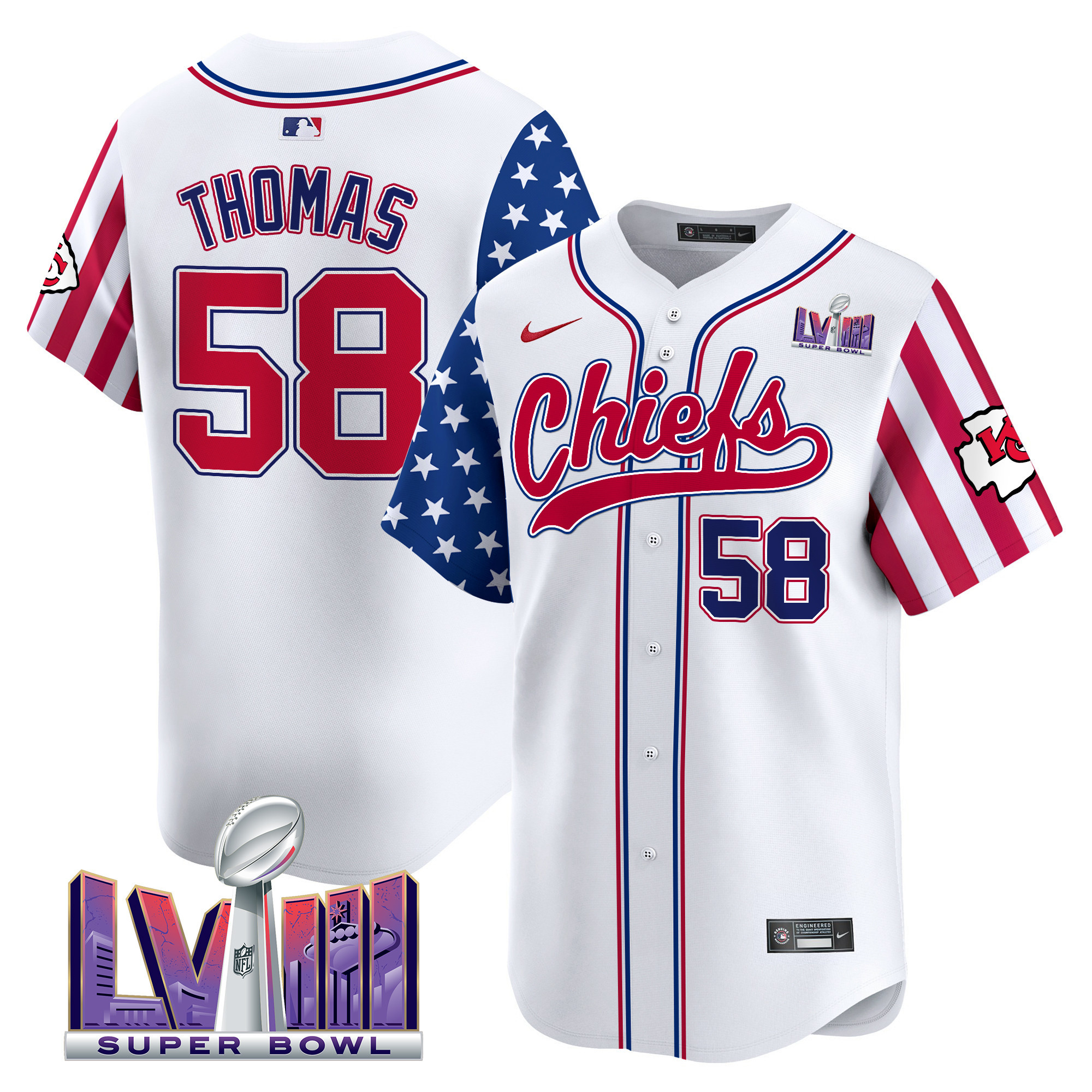 Men's Chiefs 2024 American Style Vapor Premier Limited Jersey - All Stitched