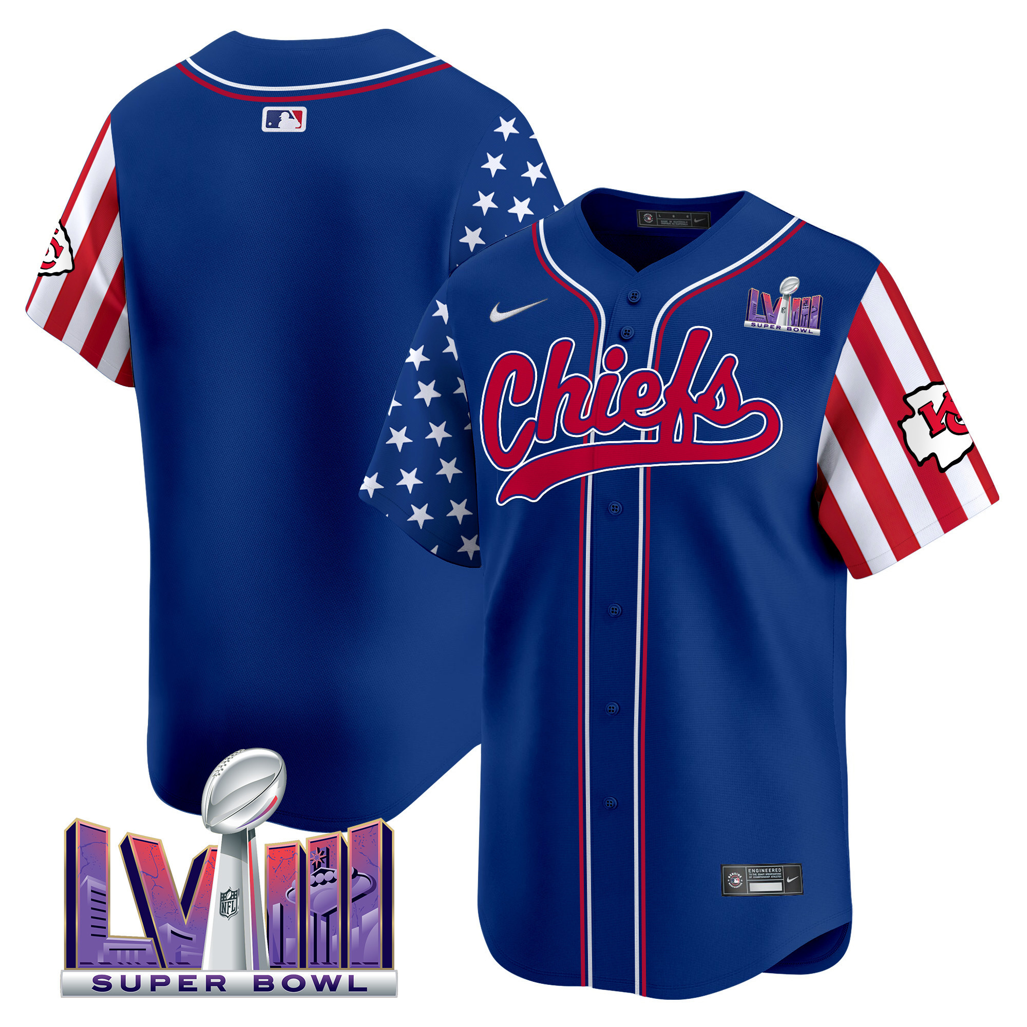 Men's Chiefs 2024 American Style Vapor Premier Limited Jersey - All Stitched