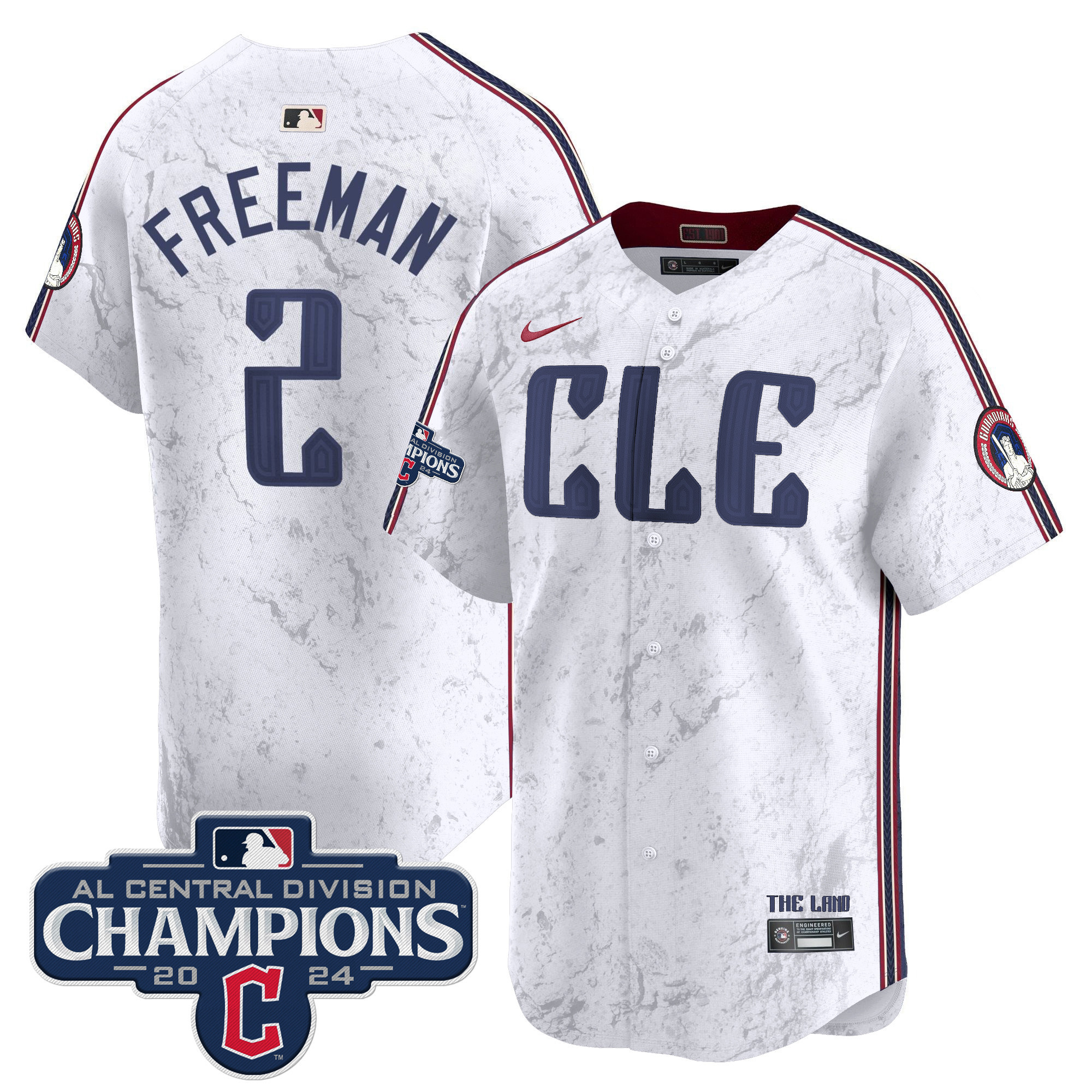 Men's Cleveland Guardians 2024 AL Central Division Champions Vapor Premier Limited Jersey - All Stitched