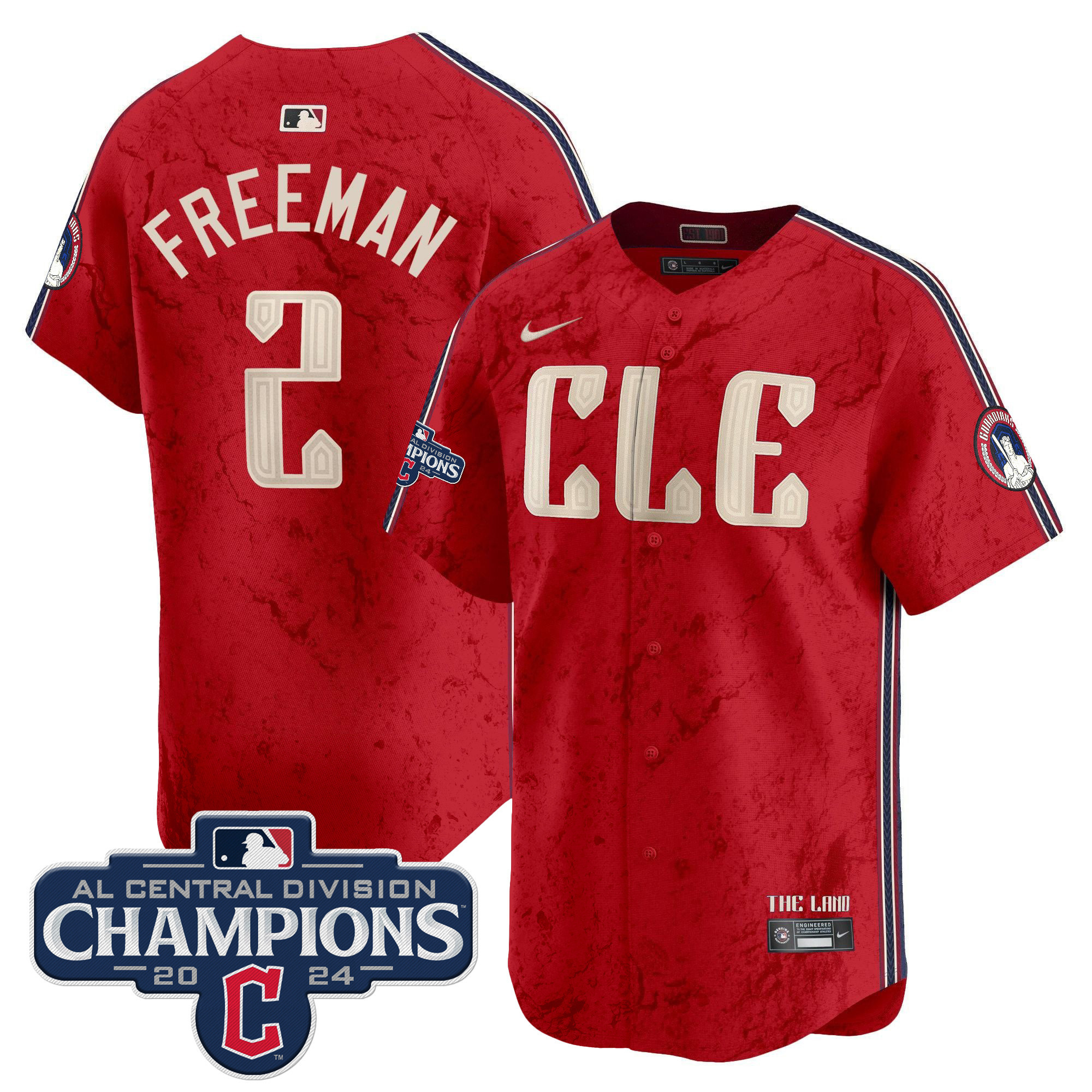 Men's Cleveland Guardians 2024 AL Central Division Champions Vapor Premier Limited Jersey - All Stitched