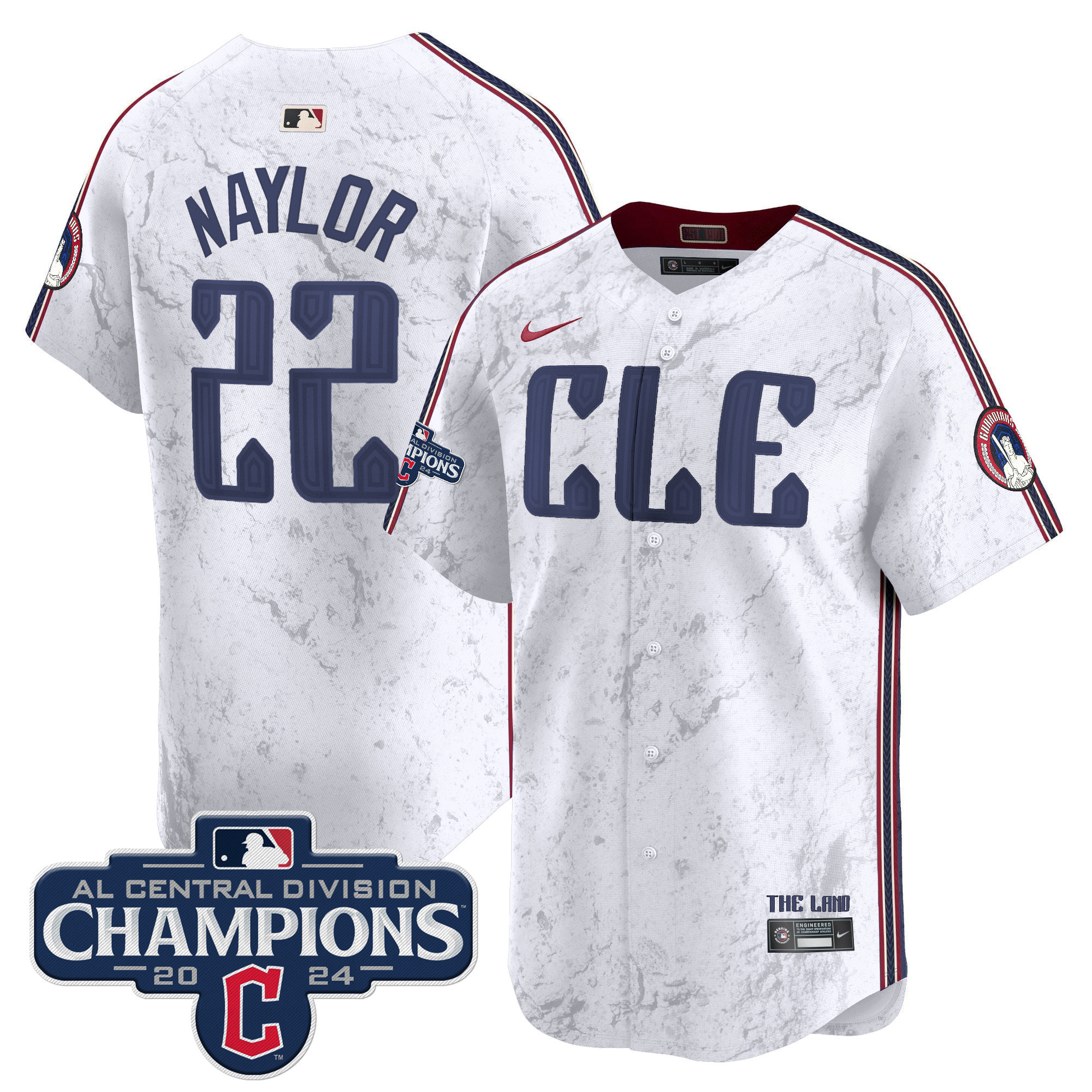Men's Cleveland Guardians 2024 AL Central Division Champions Vapor Premier Limited Jersey - All Stitched