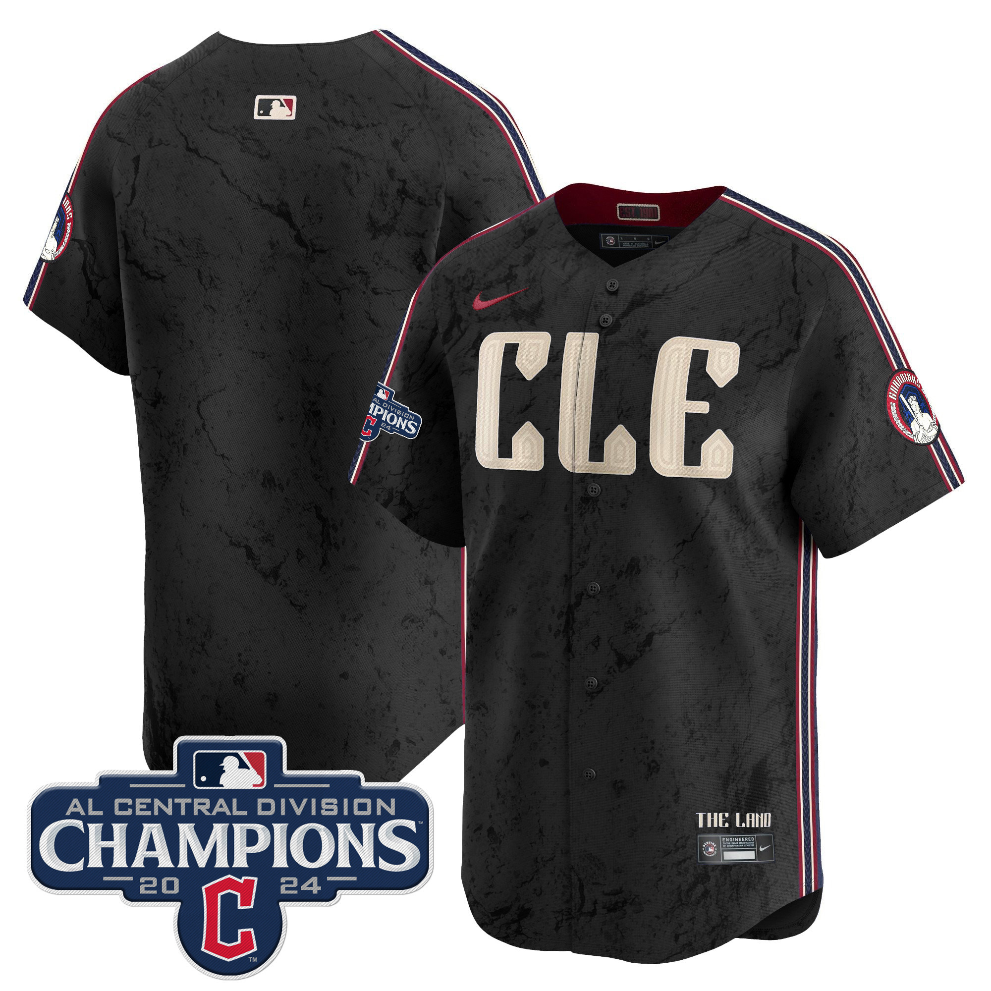 Men's Cleveland Guardians 2024 AL Central Division Champions Vapor Premier Limited Jersey - All Stitched