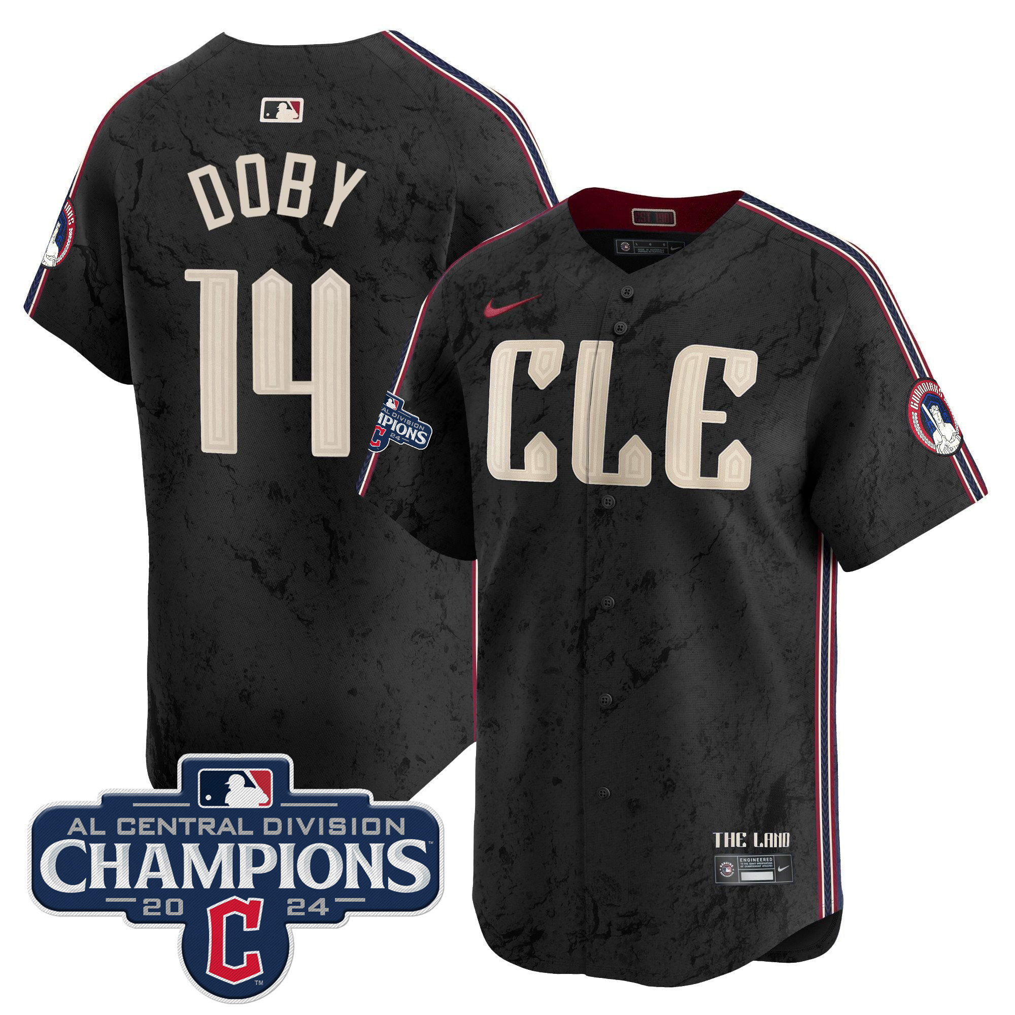 Men's Cleveland Guardians 2024 AL Central Division Champions Vapor Premier Limited Jersey - All Stitched