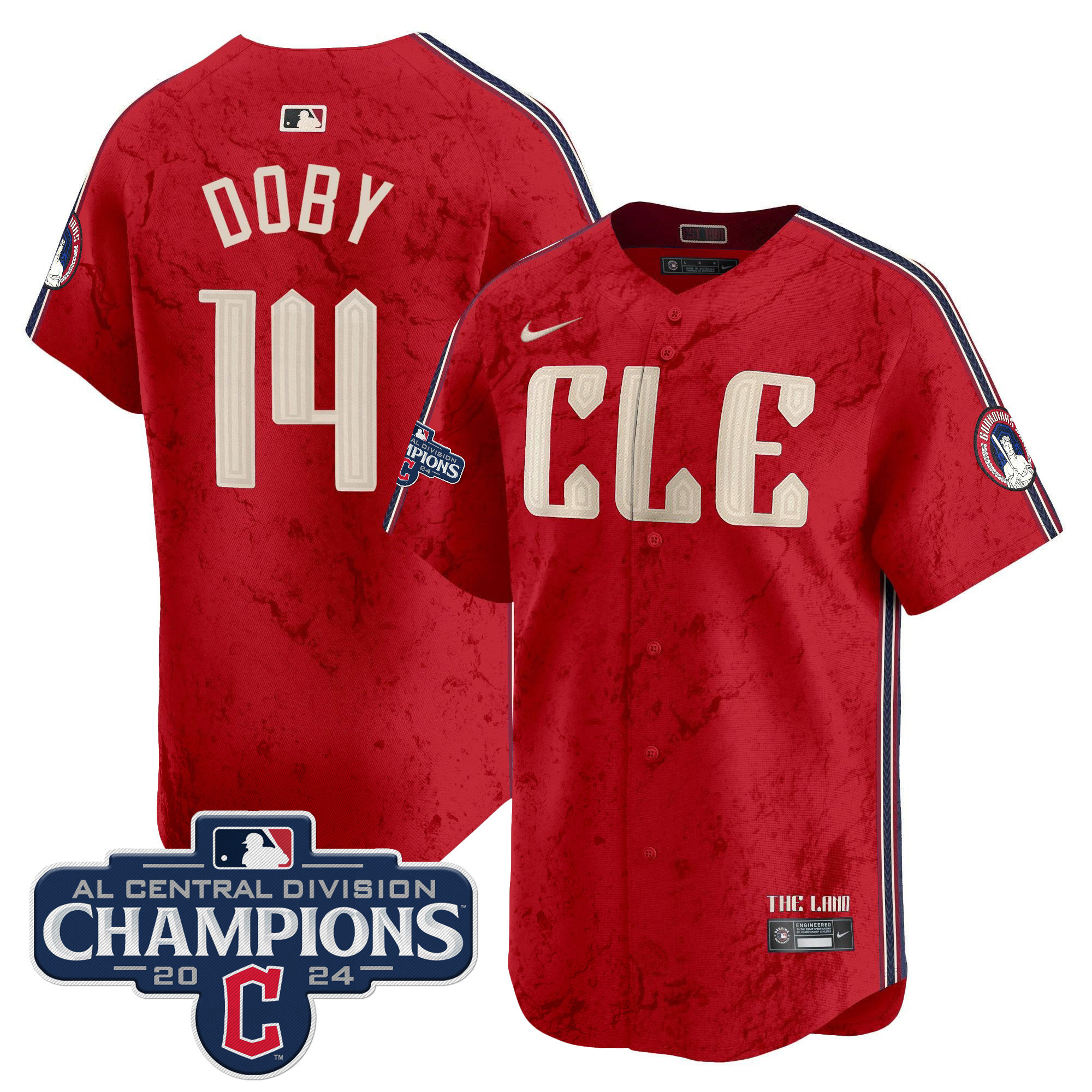 Men's Cleveland Guardians 2024 AL Central Division Champions Vapor Premier Limited Jersey - All Stitched