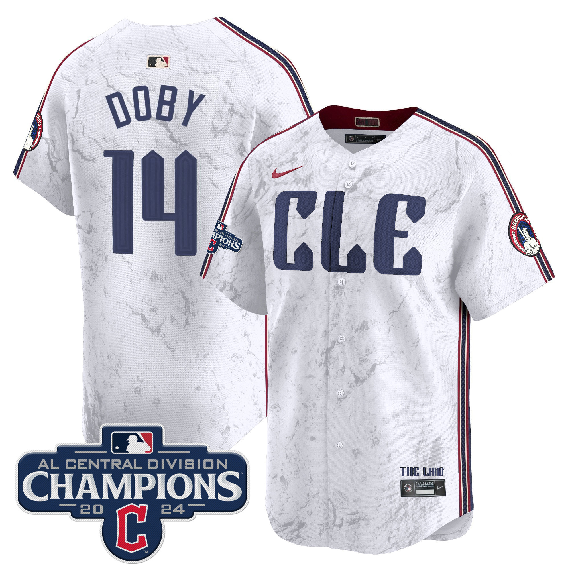 Men's Cleveland Guardians 2024 AL Central Division Champions Vapor Premier Limited Jersey - All Stitched