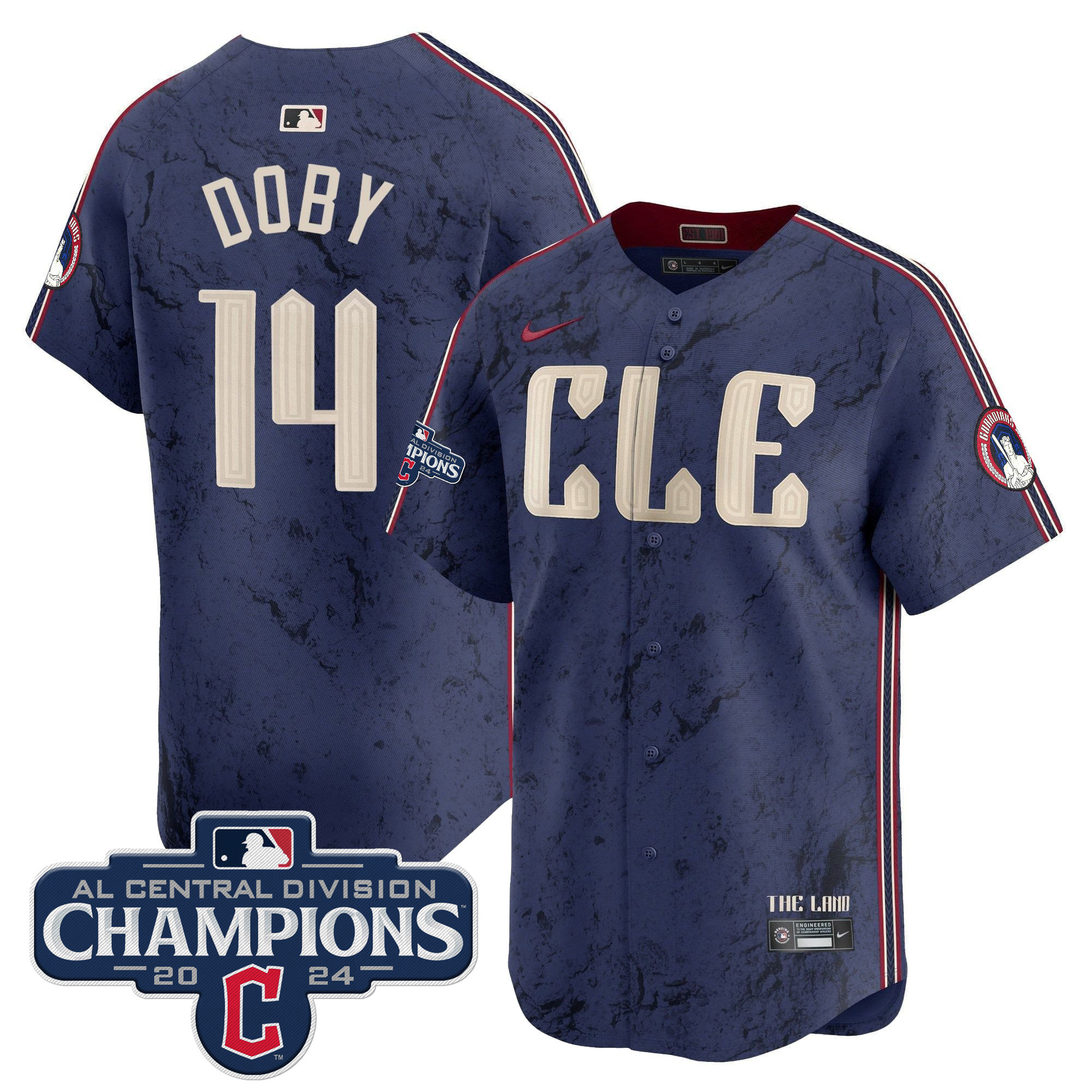Men's Cleveland Guardians 2024 AL Central Division Champions Vapor Premier Limited Jersey - All Stitched
