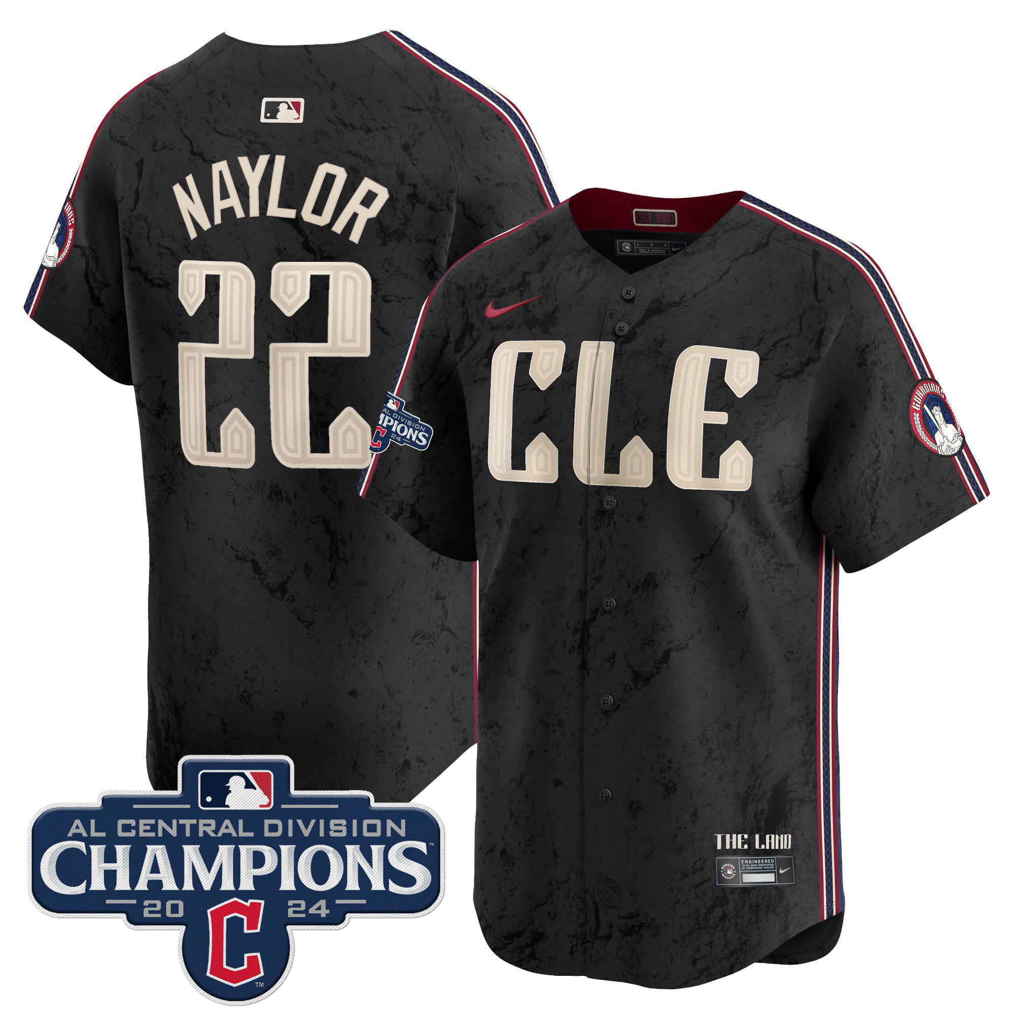 Men's Cleveland Guardians 2024 AL Central Division Champions Vapor Premier Limited Jersey - All Stitched