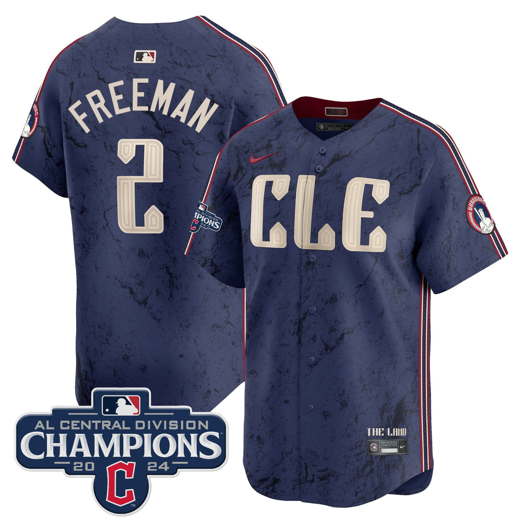 Men's Cleveland Guardians 2024 AL Central Division Champions Vapor Premier Limited Jersey - All Stitched