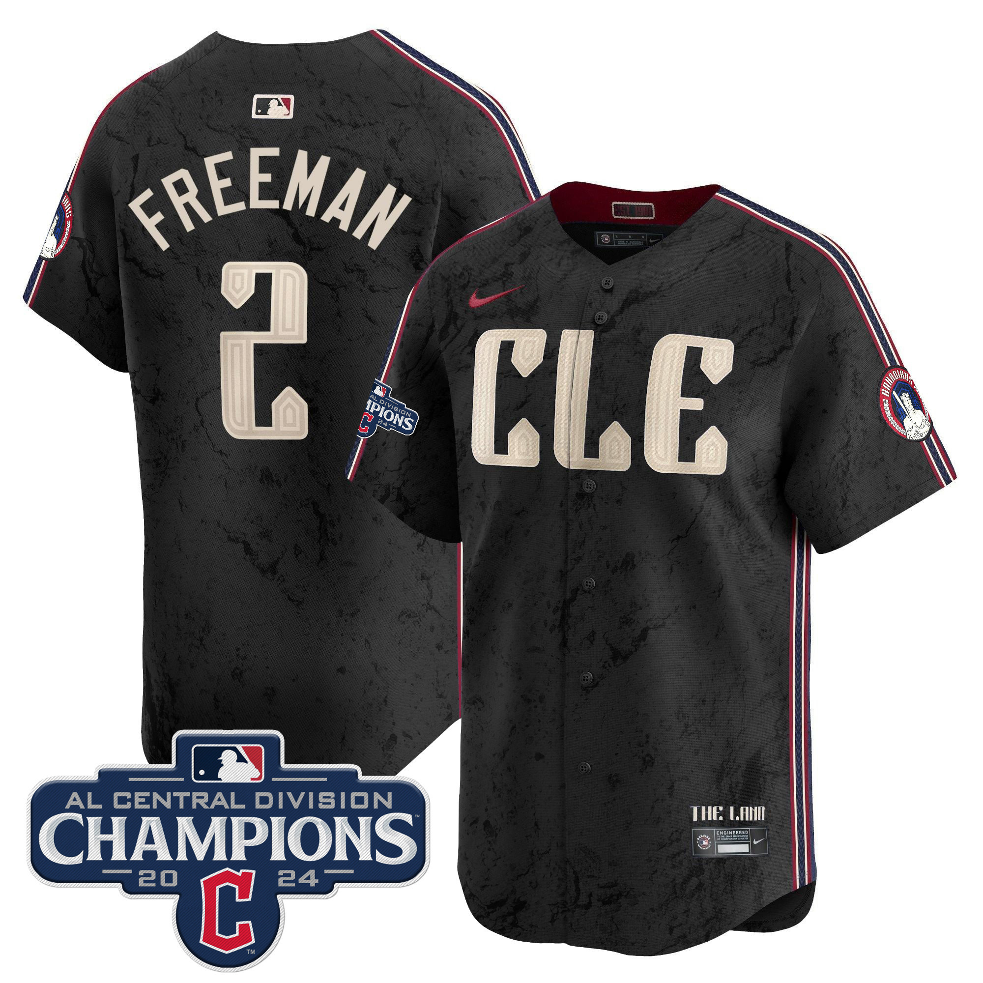Men's Cleveland Guardians 2024 AL Central Division Champions Vapor Premier Limited Jersey - All Stitched