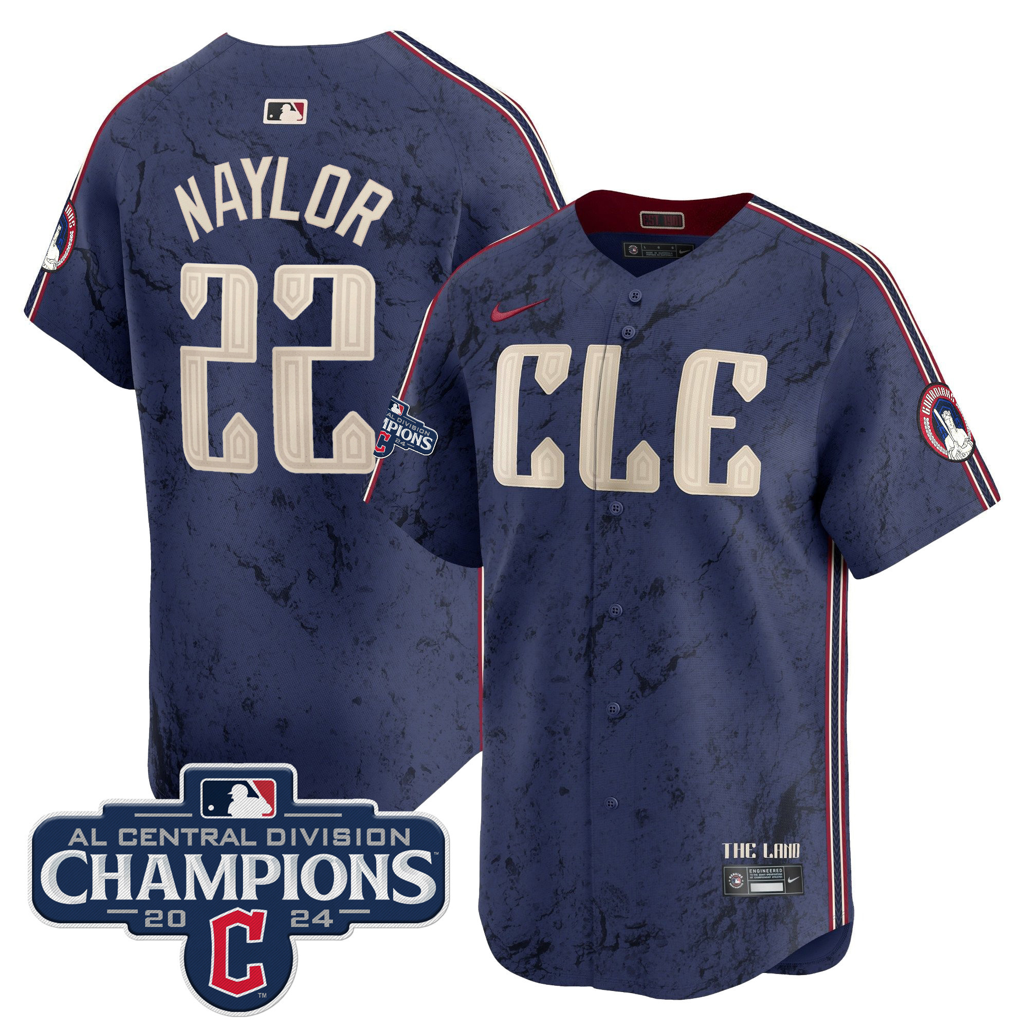 Men's Cleveland Guardians 2024 AL Central Division Champions Vapor Premier Limited Jersey - All Stitched