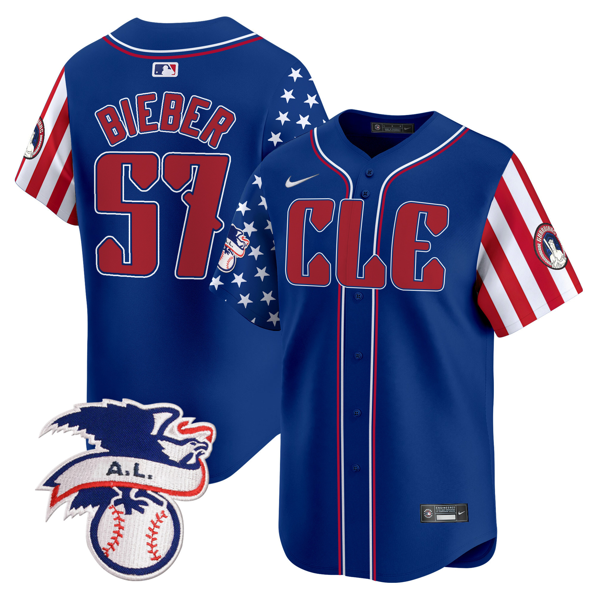Men's Cleveland Guardians 2024 Fourth of July Vapor Premier Limited Jersey - All Stitched