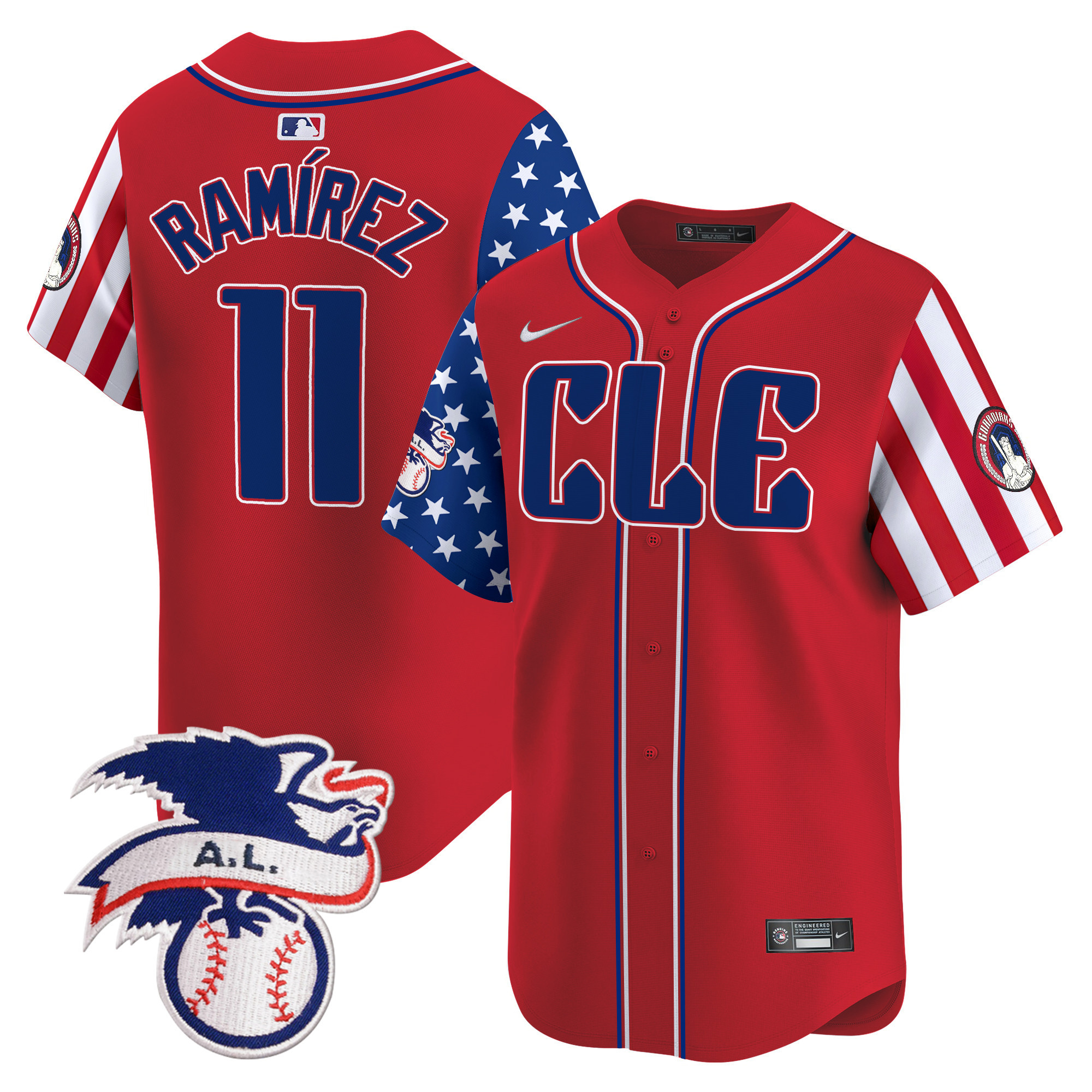 Men's Cleveland Guardians 2024 Fourth of July Vapor Premier Limited Jersey - All Stitched