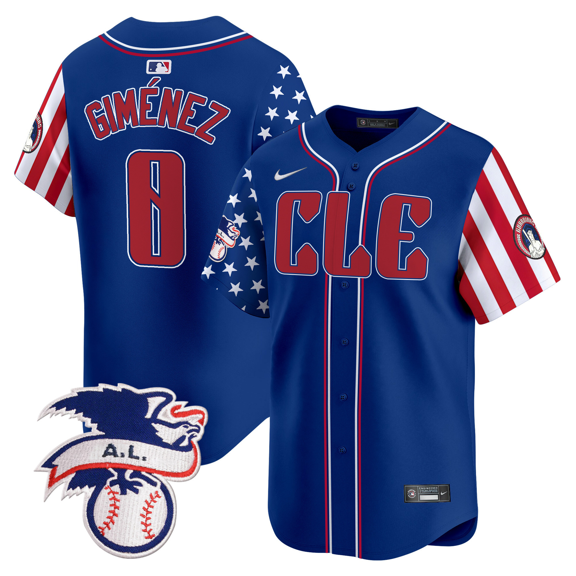 Men's Cleveland Guardians 2024 Fourth of July Vapor Premier Limited Jersey - All Stitched