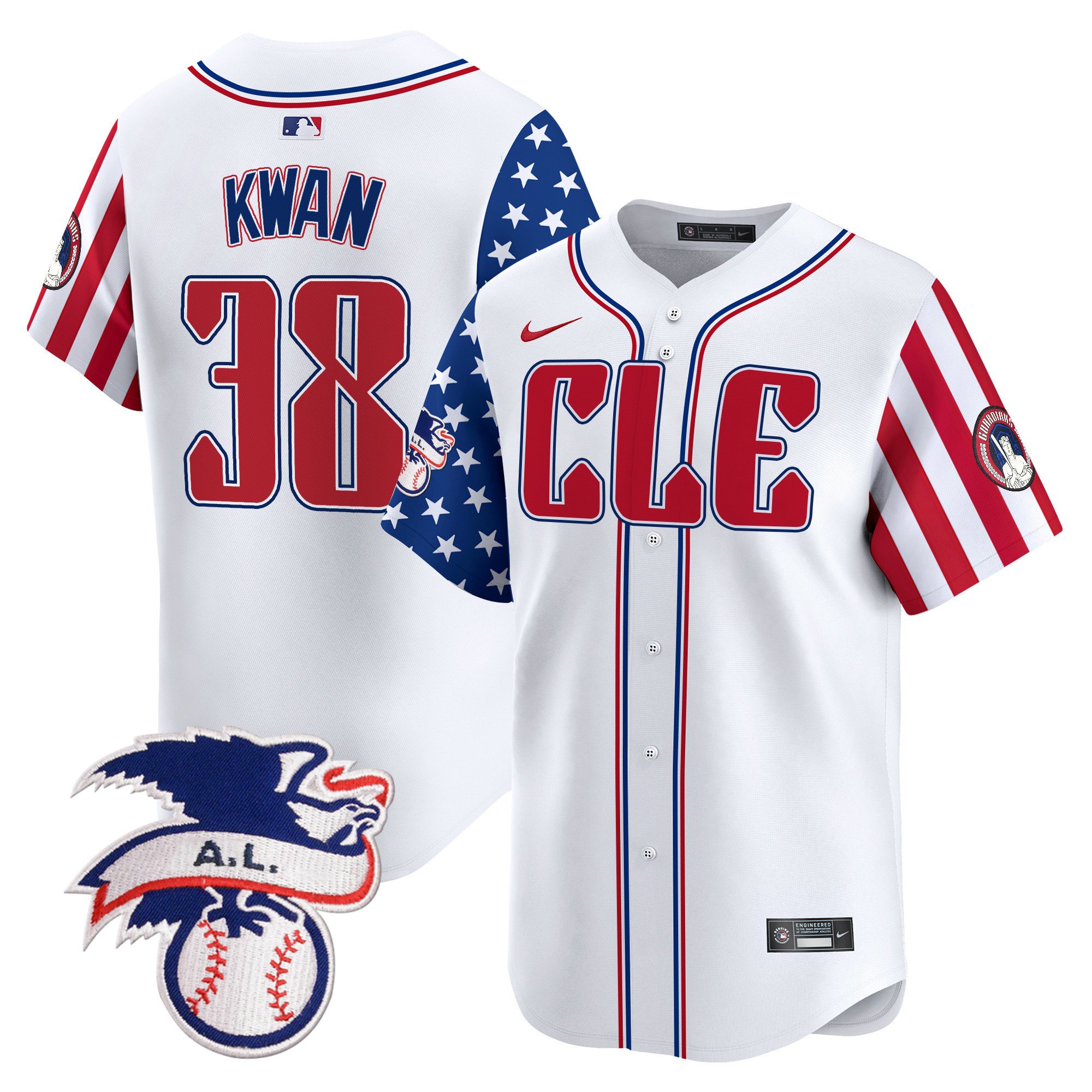 Men's Cleveland Guardians 2024 Fourth of July Vapor Premier Limited Jersey - All Stitched