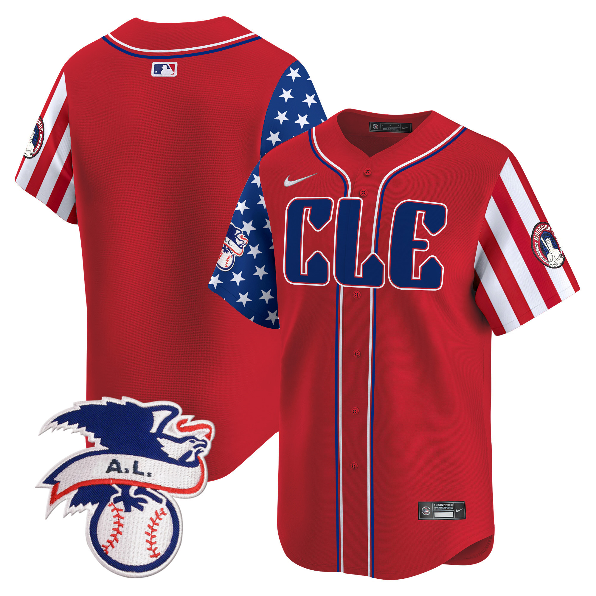 Men's Cleveland Guardians 2024 Fourth of July Vapor Premier Limited Jersey - All Stitched