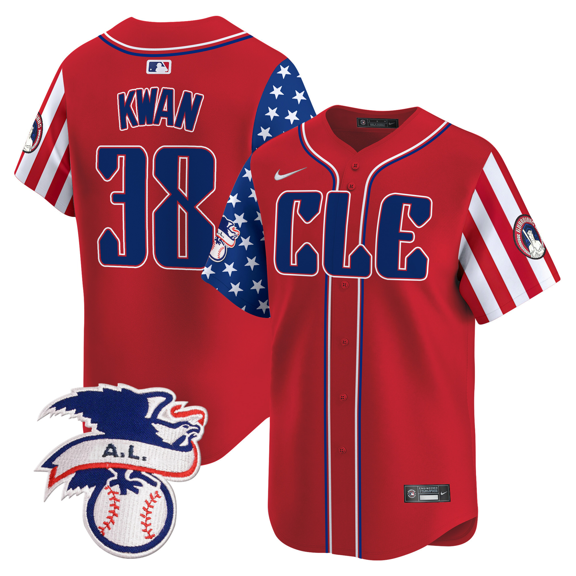 Men's Cleveland Guardians 2024 Fourth of July Vapor Premier Limited Jersey - All Stitched
