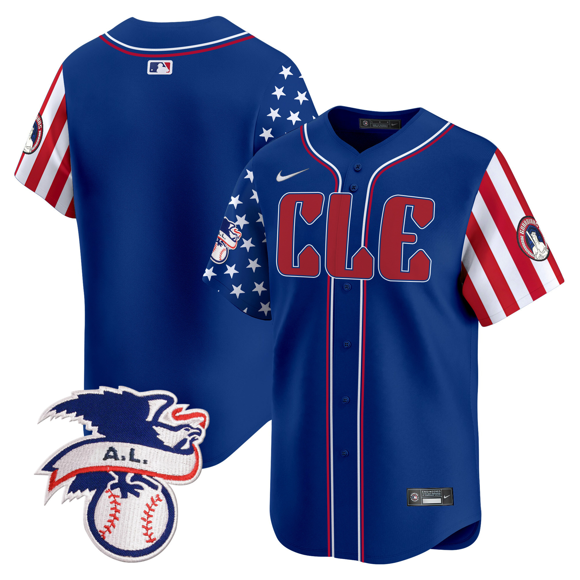 Men's Cleveland Guardians 2024 Fourth of July Vapor Premier Limited Jersey - All Stitched