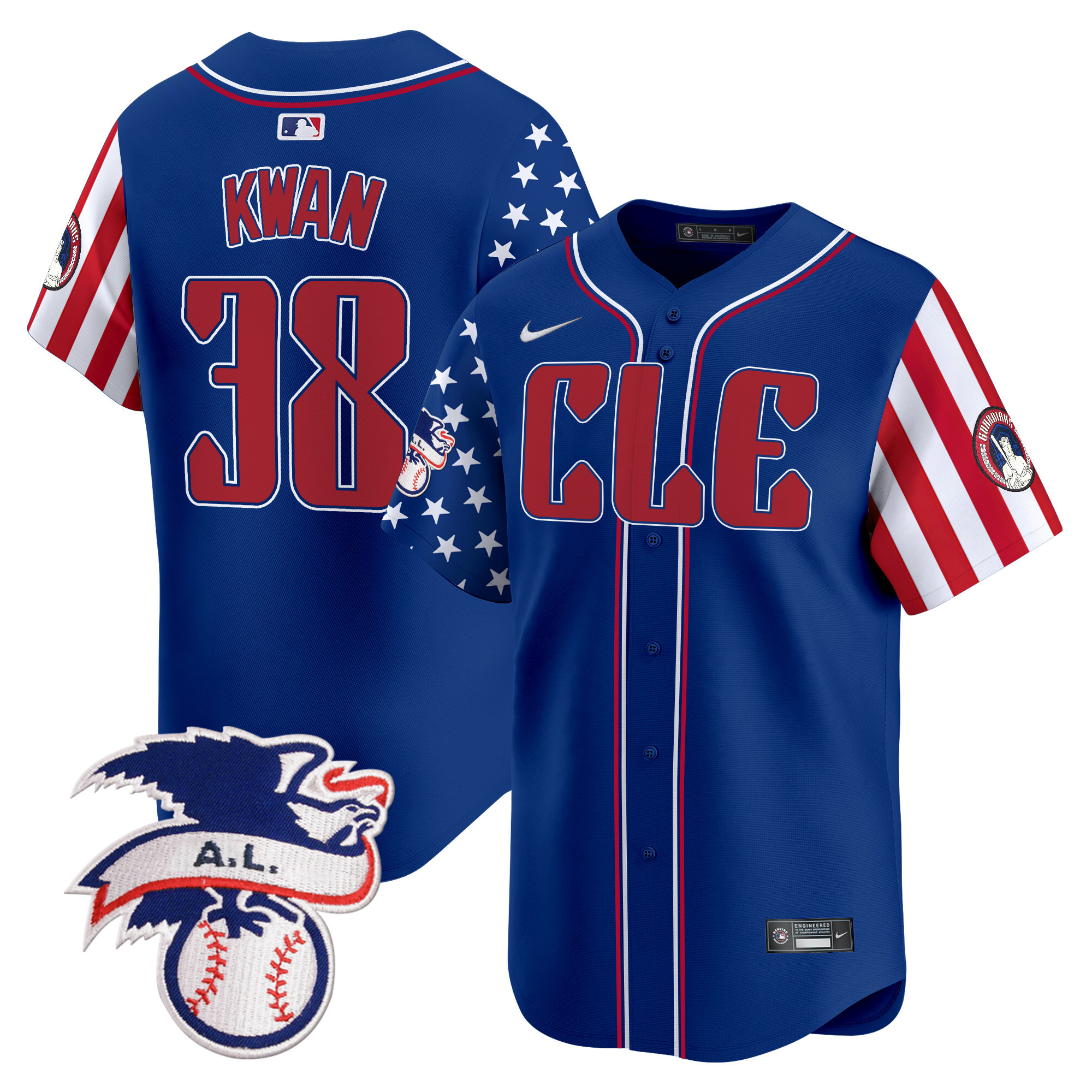 Men's Cleveland Guardians 2024 Fourth of July Vapor Premier Limited Jersey - All Stitched