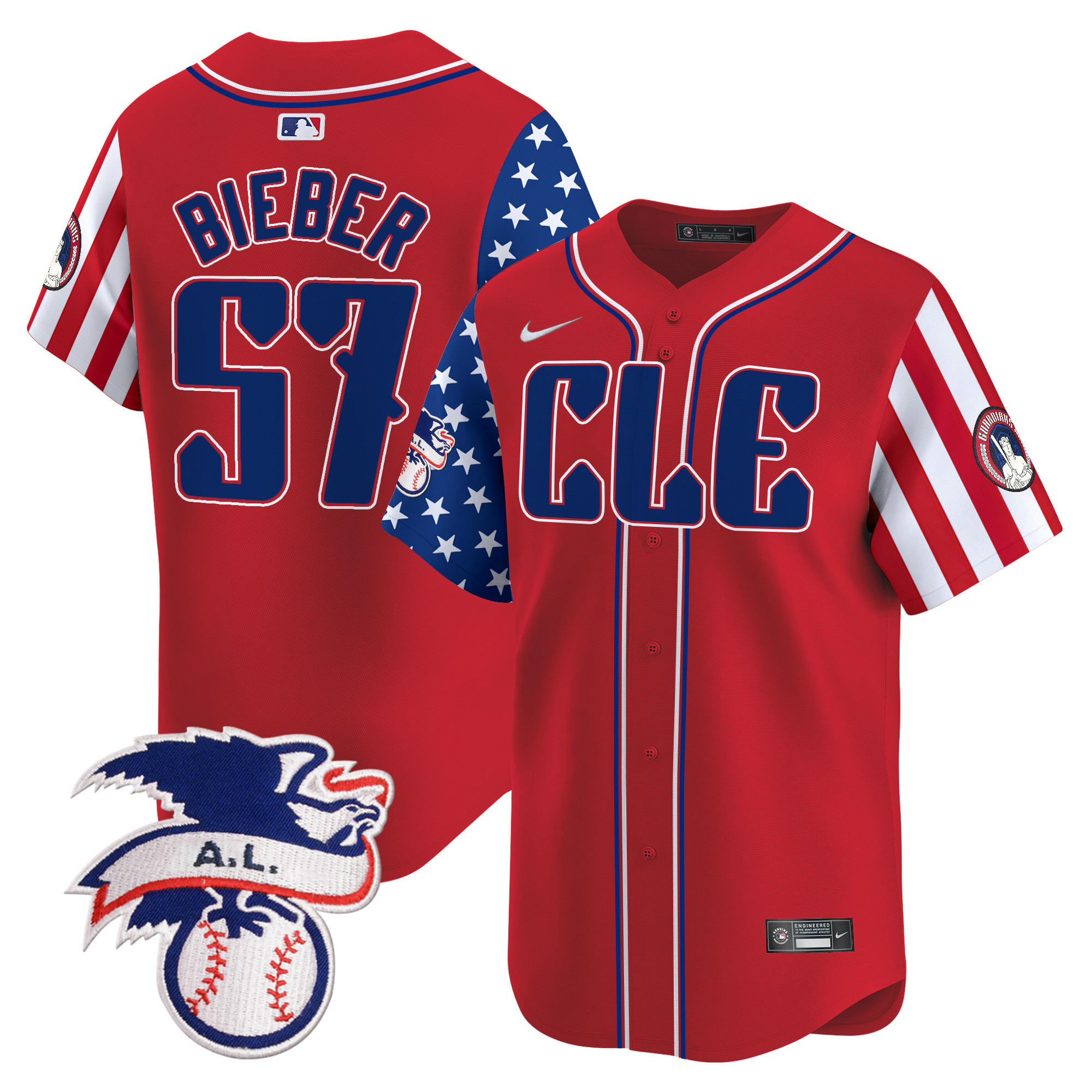 Men's Cleveland Guardians 2024 Fourth of July Vapor Premier Limited Jersey - All Stitched