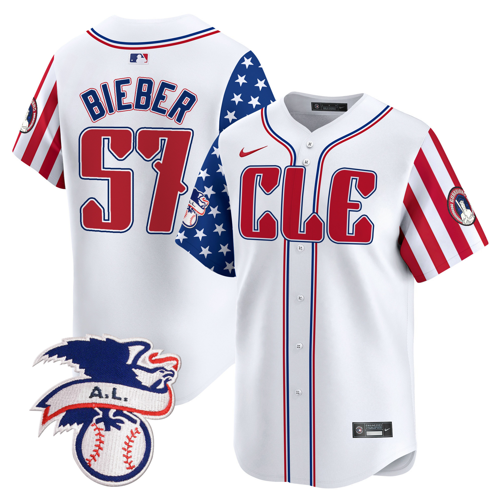 Men's Cleveland Guardians 2024 Fourth of July Vapor Premier Limited Jersey - All Stitched