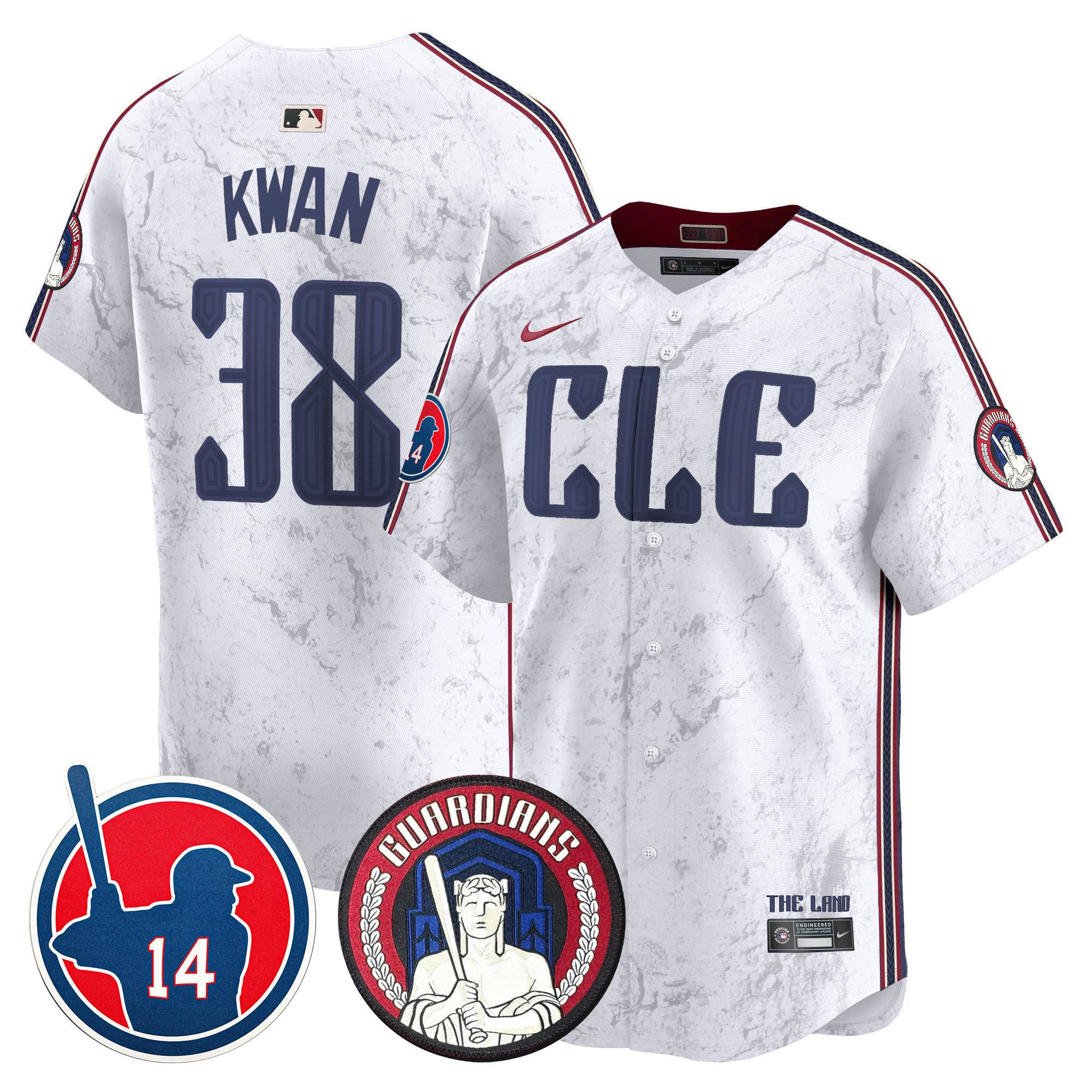 Men's Cleveland Guardians Larry Doby Patch City Connect Vapor Premier Limited Jersey - All Stitched