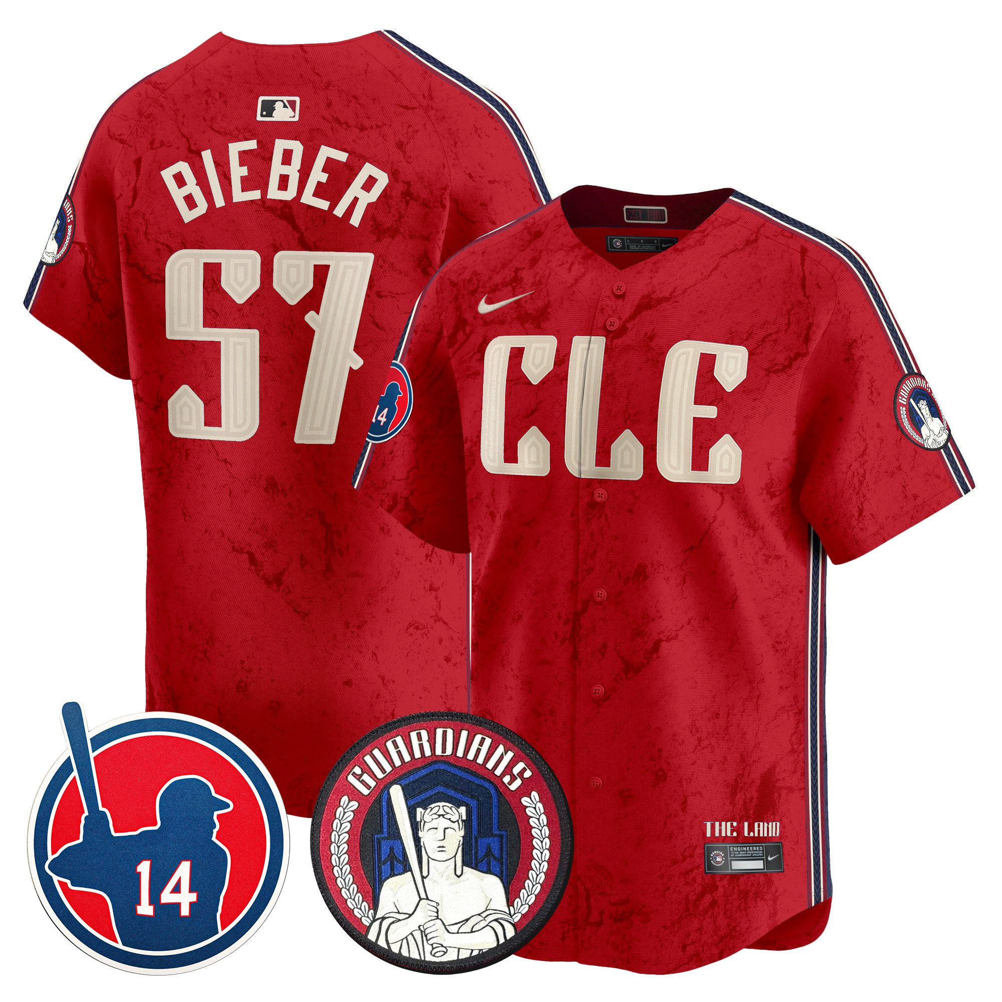 Men's Cleveland Guardians Larry Doby Patch City Connect Vapor Premier Limited Jersey - All Stitched