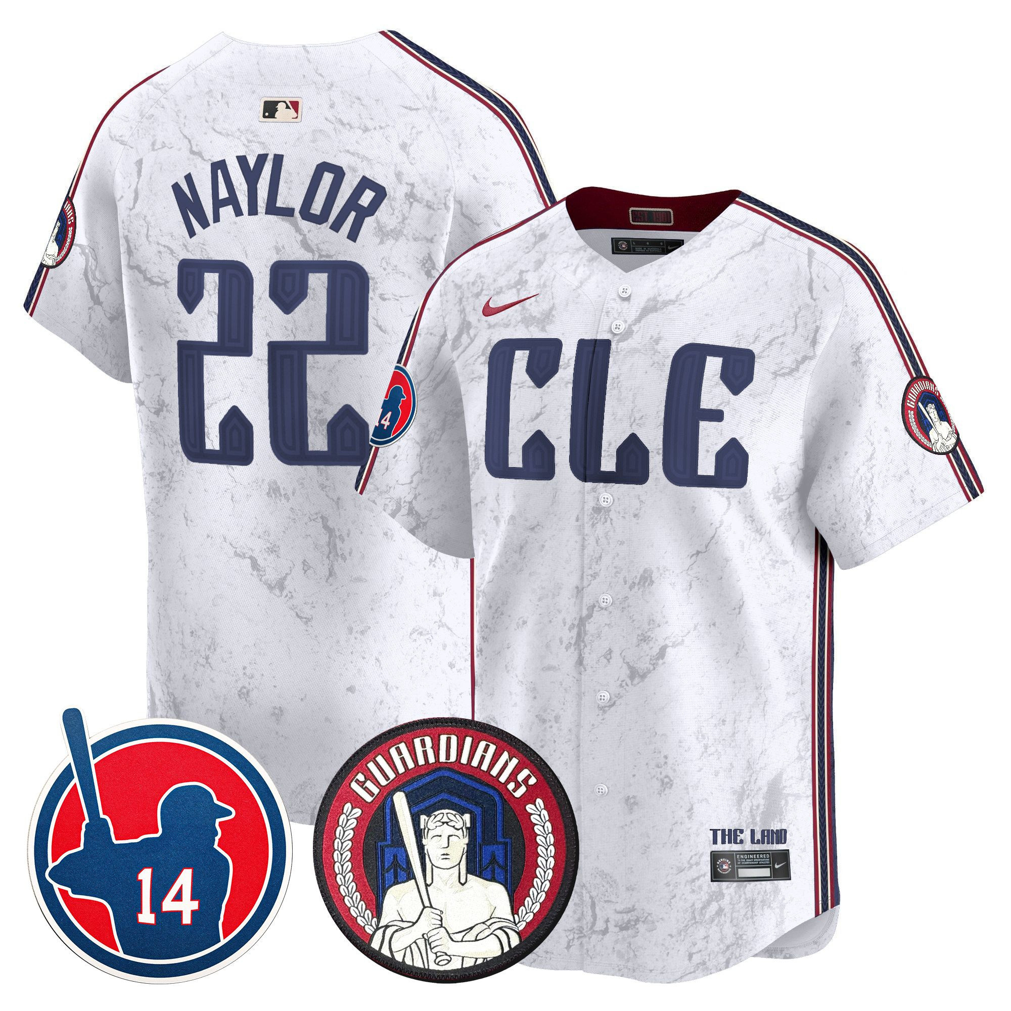 Men's Cleveland Guardians Larry Doby Patch City Connect Vapor Premier Limited Jersey - All Stitched