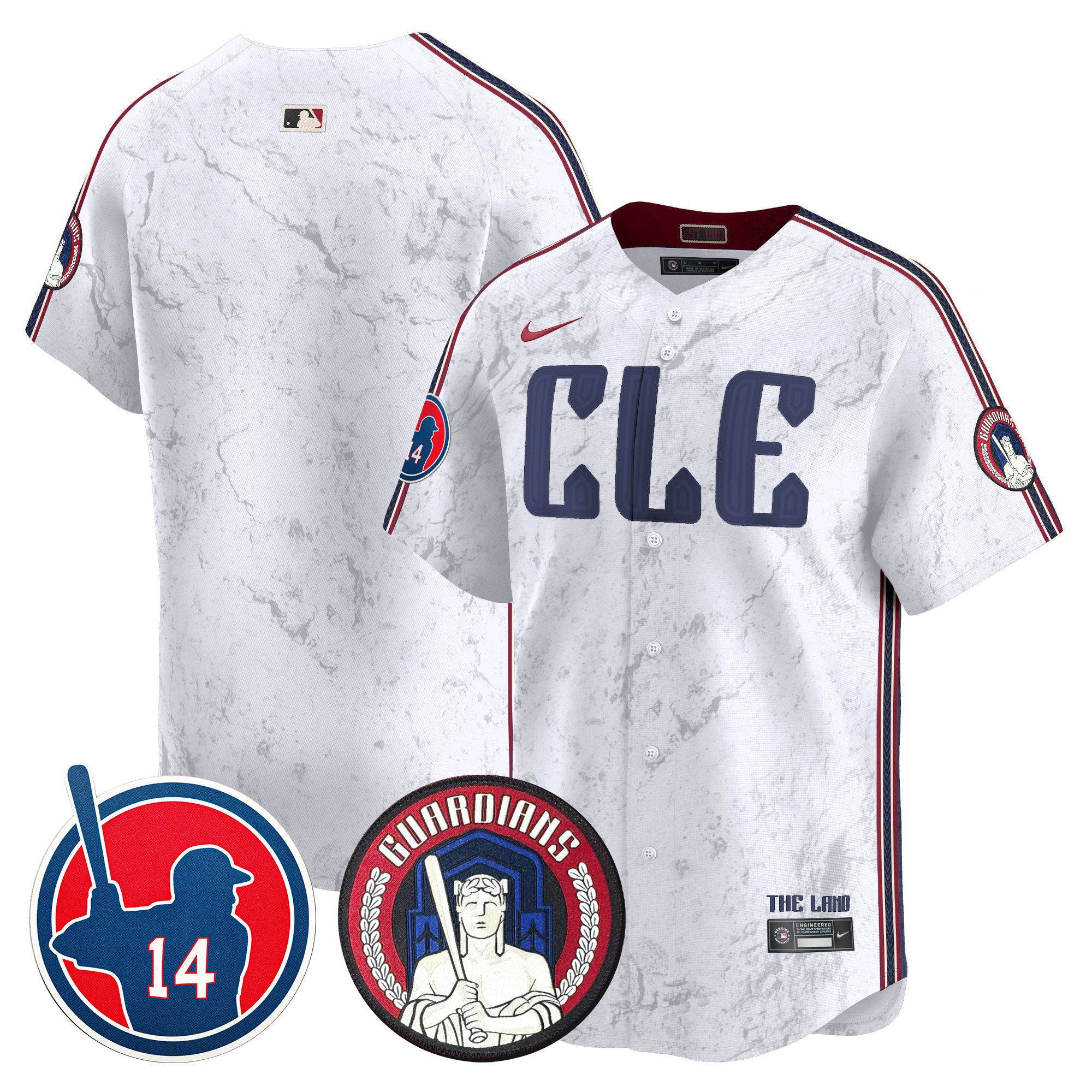 Men's Cleveland Guardians Larry Doby Patch City Connect Vapor Premier Limited Jersey - All Stitched