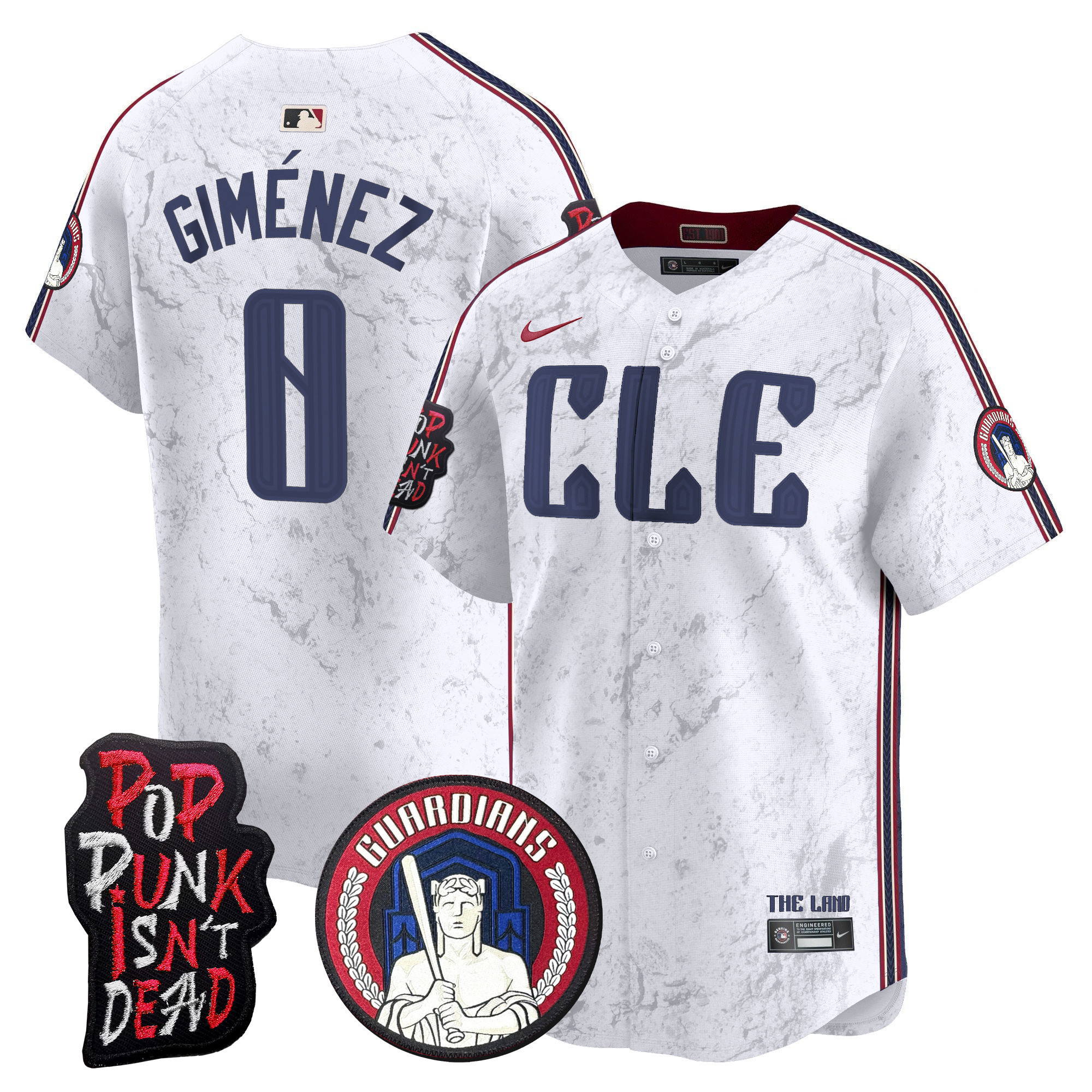 Men's Cleveland Guardians MGK Patch Vapor Premier Limited Jersey - All Stitched