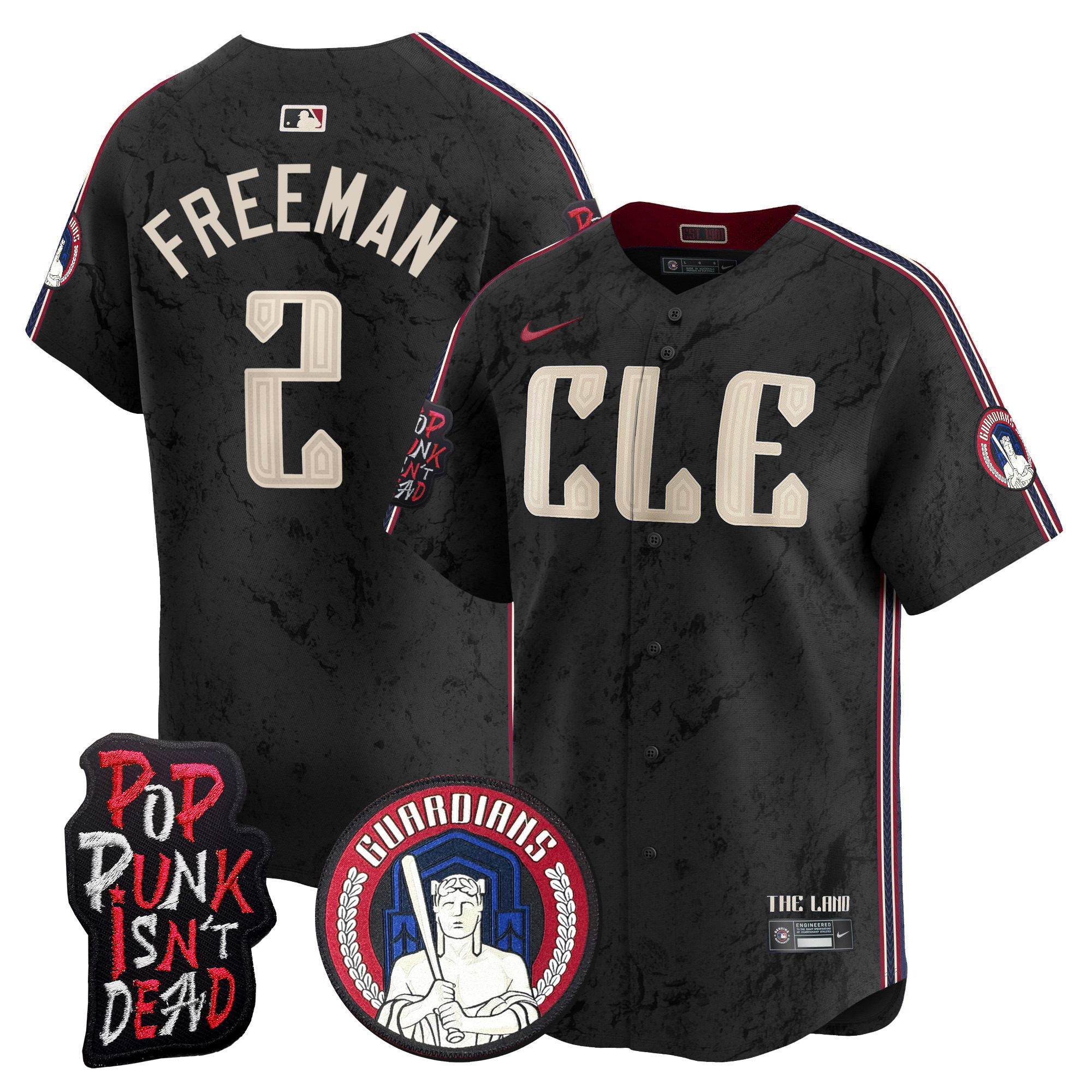 Men's Cleveland Guardians MGK Patch Vapor Premier Limited Jersey - All Stitched