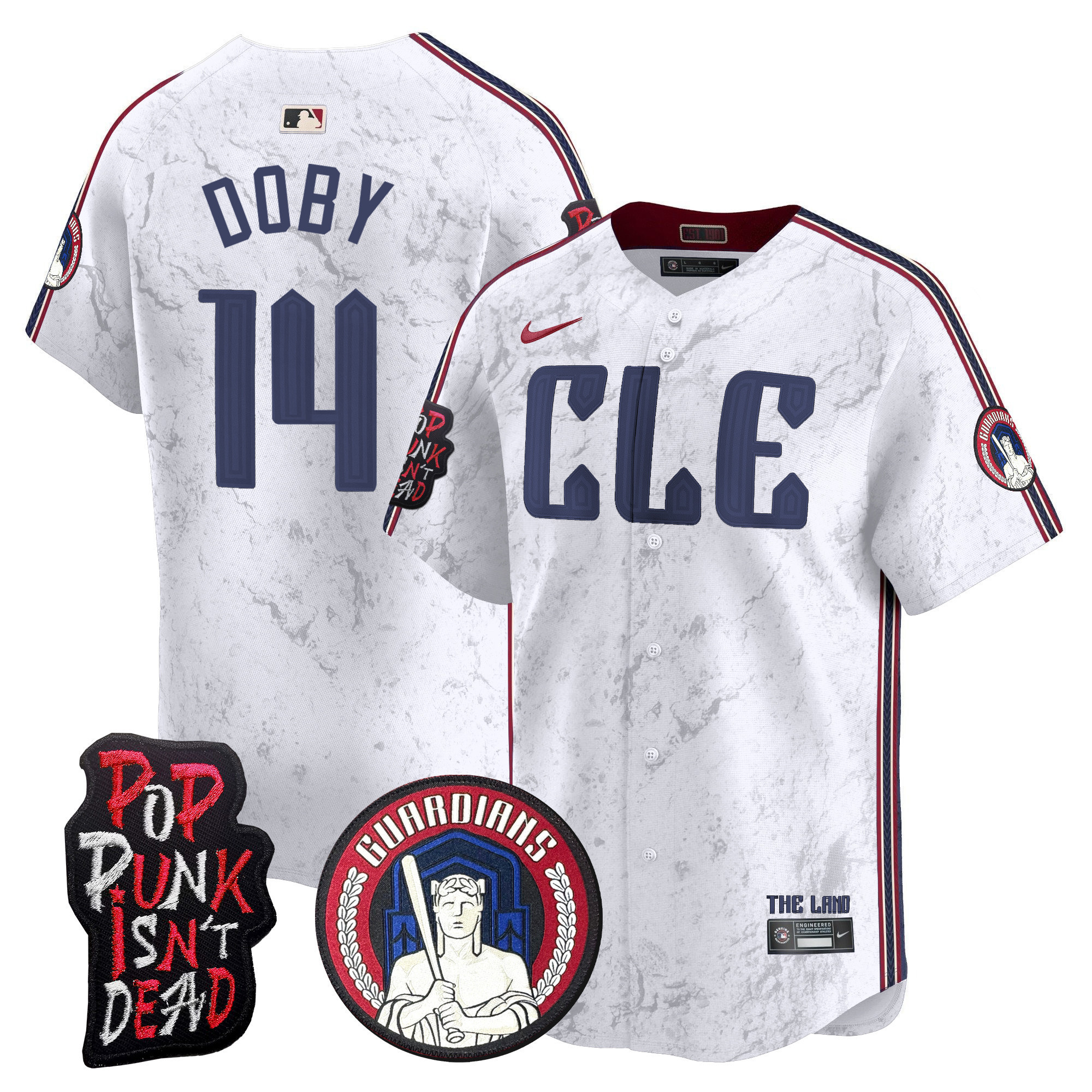 Men's Cleveland Guardians MGK Patch Vapor Premier Limited Jersey - All Stitched