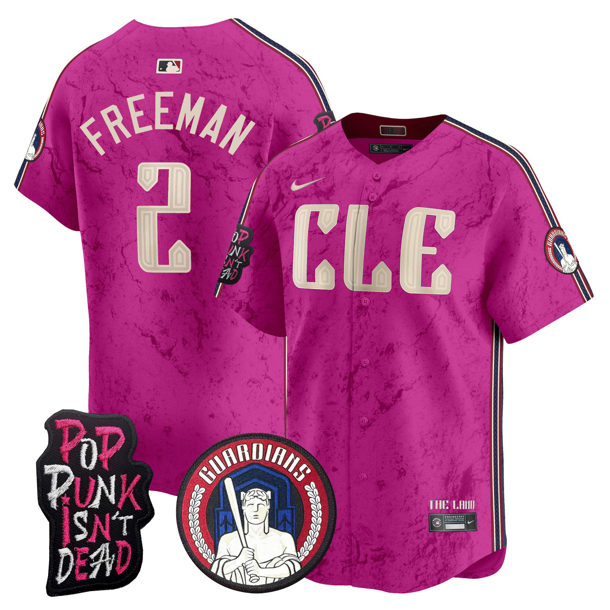 Men's Cleveland Guardians MGK Patch Vapor Premier Limited Jersey - All Stitched