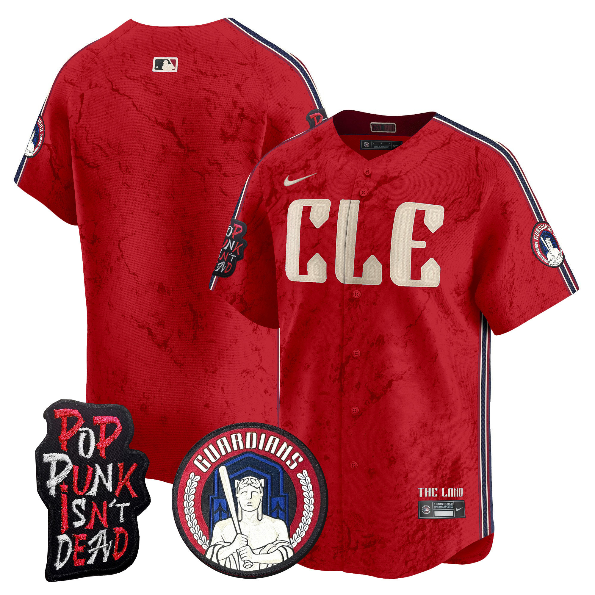 Men's Cleveland Guardians MGK Patch Vapor Premier Limited Jersey - All Stitched