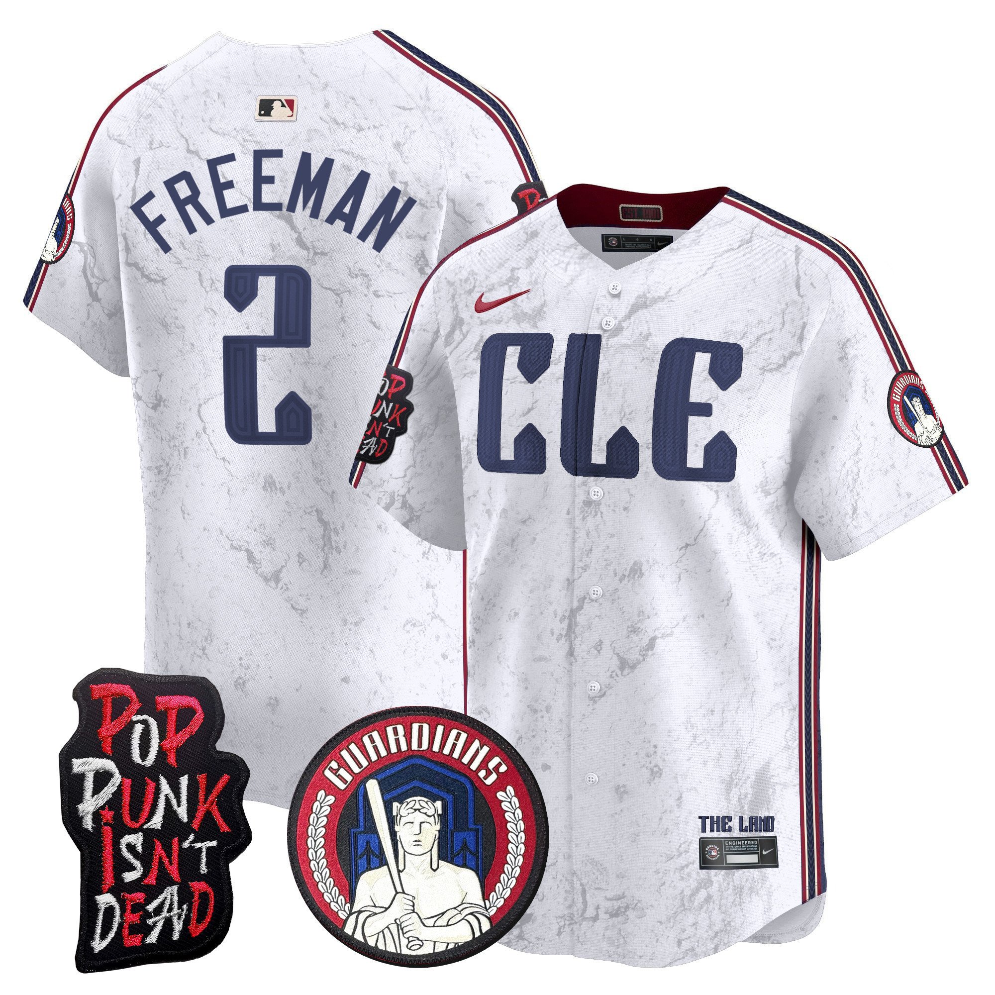 Men's Cleveland Guardians MGK Patch Vapor Premier Limited Jersey - All Stitched