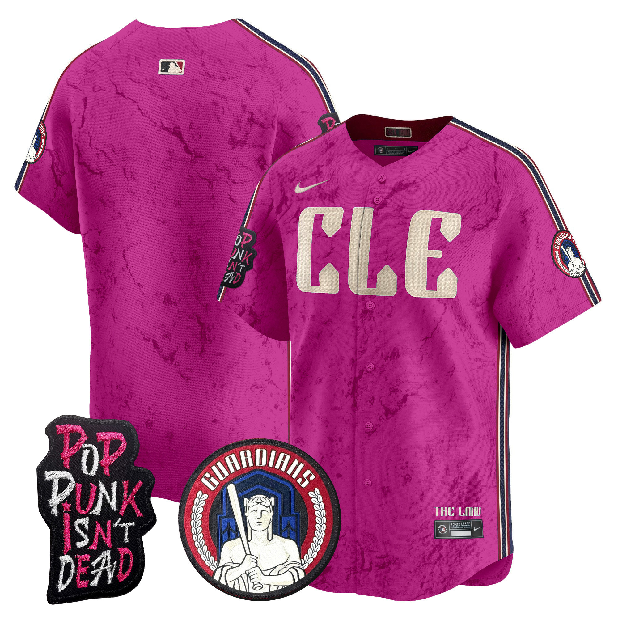 Men's Cleveland Guardians MGK Patch Vapor Premier Limited Jersey - All Stitched