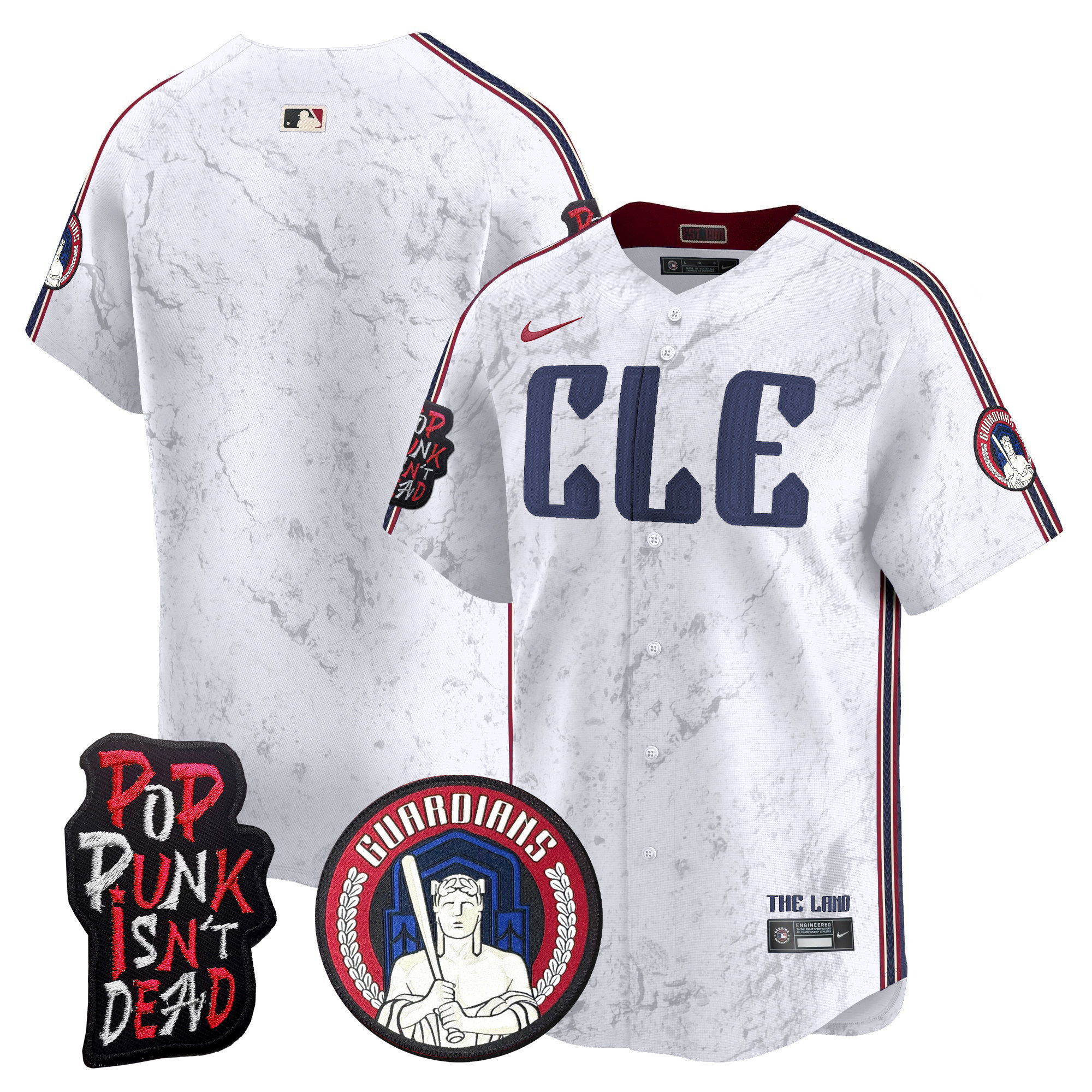 Men's Cleveland Guardians MGK Patch Vapor Premier Limited Jersey - All Stitched