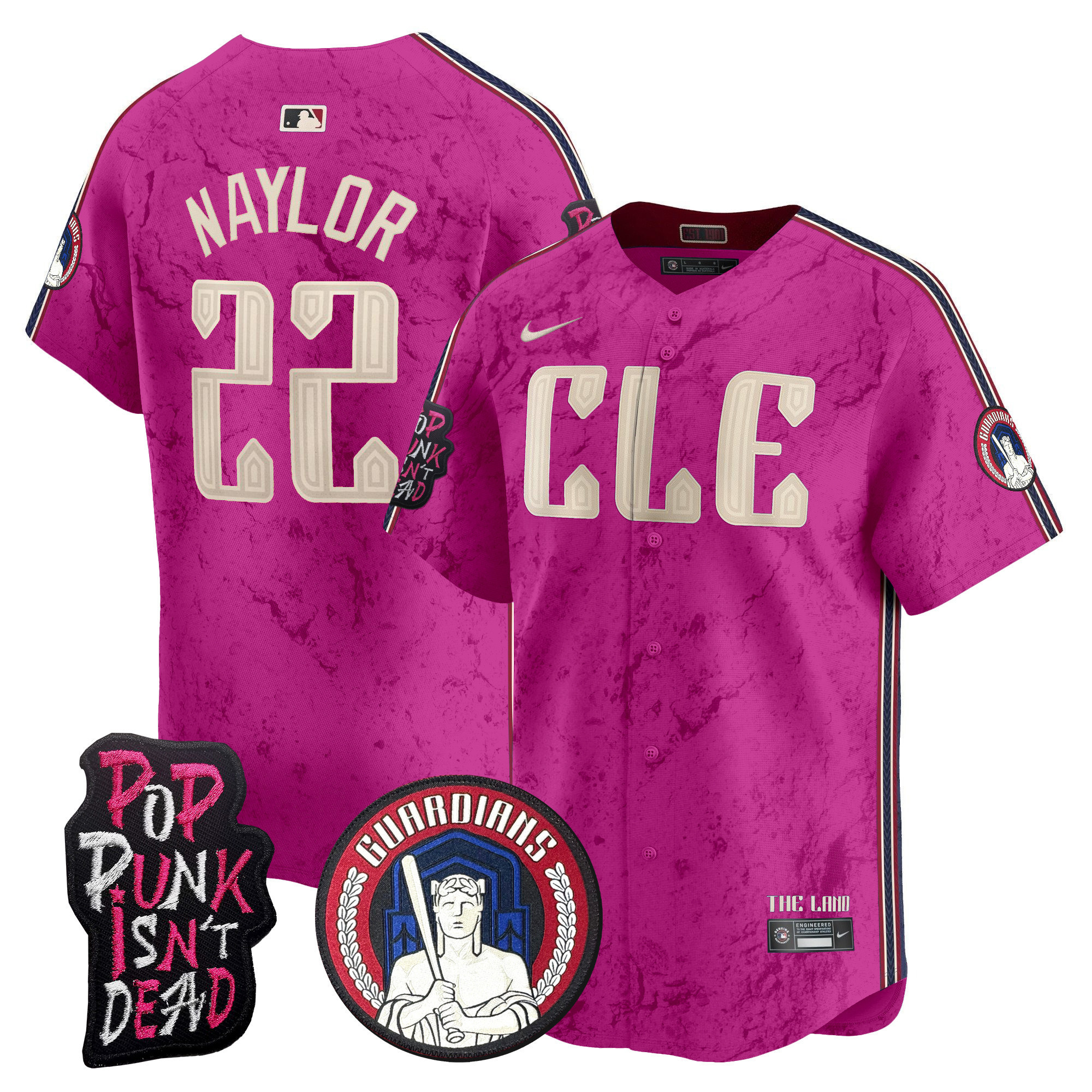 Men's Cleveland Guardians MGK Patch Vapor Premier Limited Jersey - All Stitched