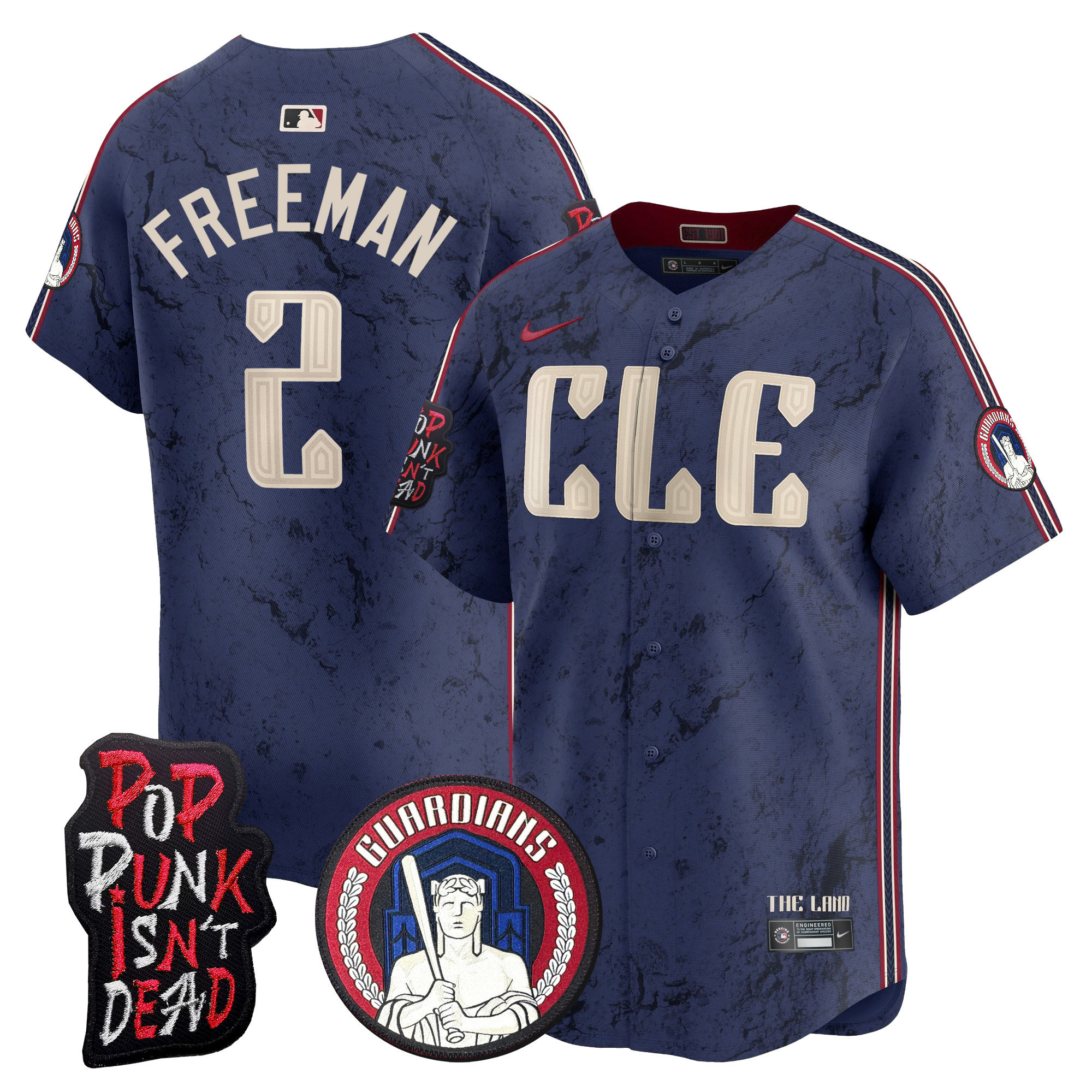 Men's Cleveland Guardians MGK Patch Vapor Premier Limited Jersey - All Stitched