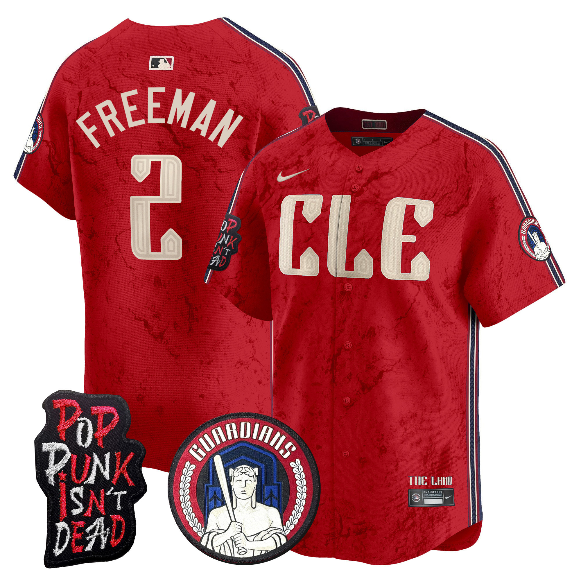 Men's Cleveland Guardians MGK Patch Vapor Premier Limited Jersey - All Stitched