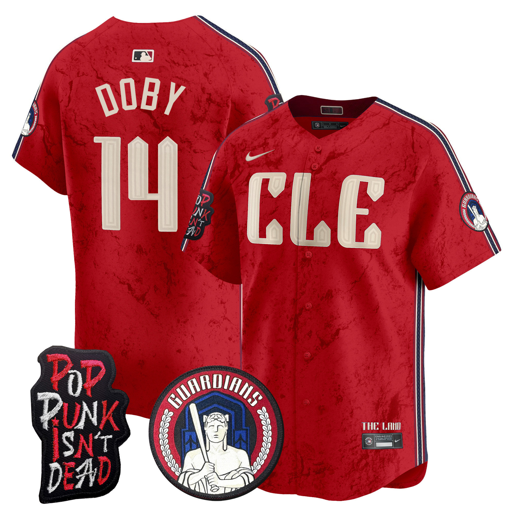 Men's Cleveland Guardians MGK Patch Vapor Premier Limited Jersey - All Stitched