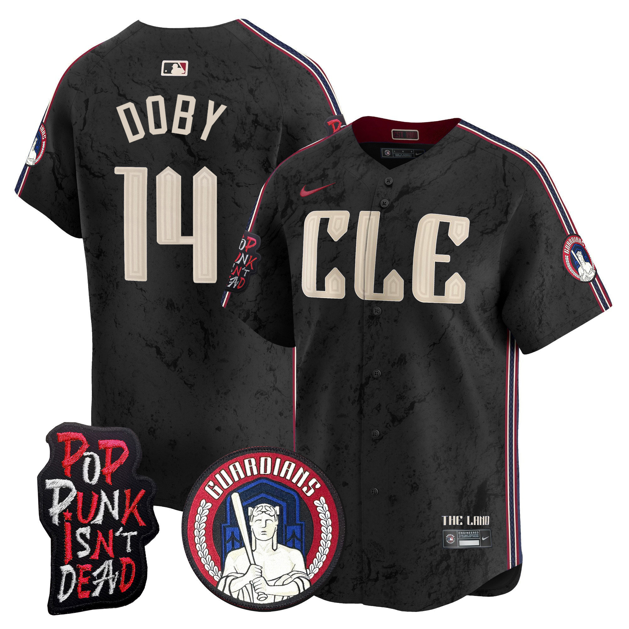 Men's Cleveland Guardians MGK Patch Vapor Premier Limited Jersey - All Stitched