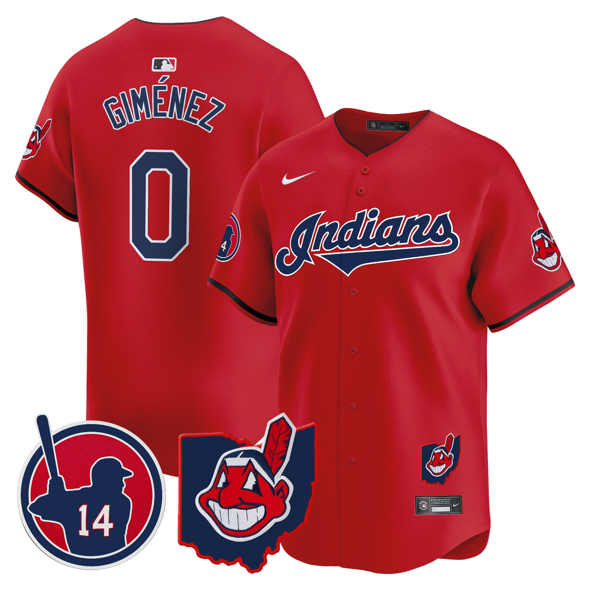 Men's Cleveland Indians Larry Doby Patch Vapor Premier Limited Jersey - All Stitched