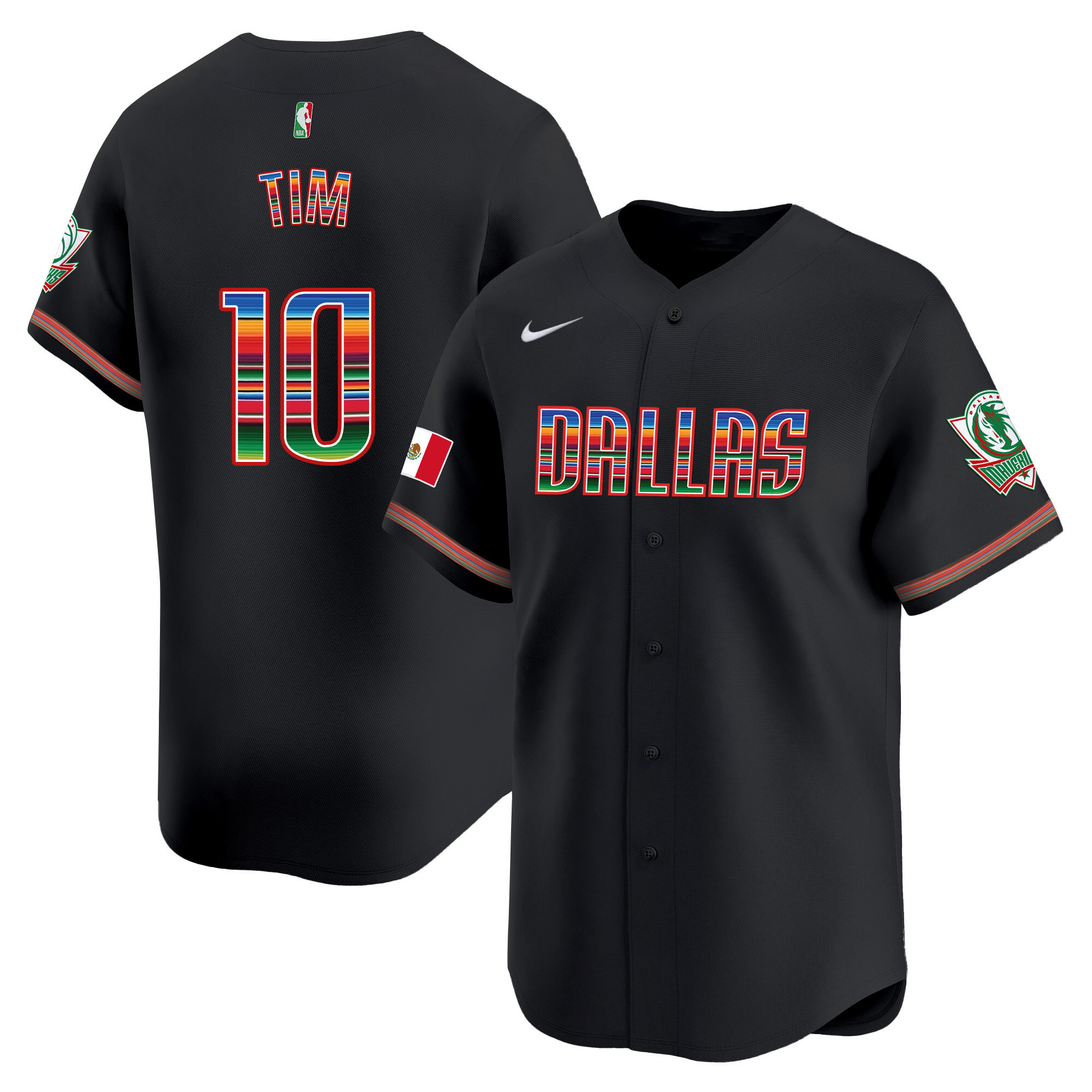 Men's Dallas Mavericks Mexico Vapor Baseball Jersey - All Stitched