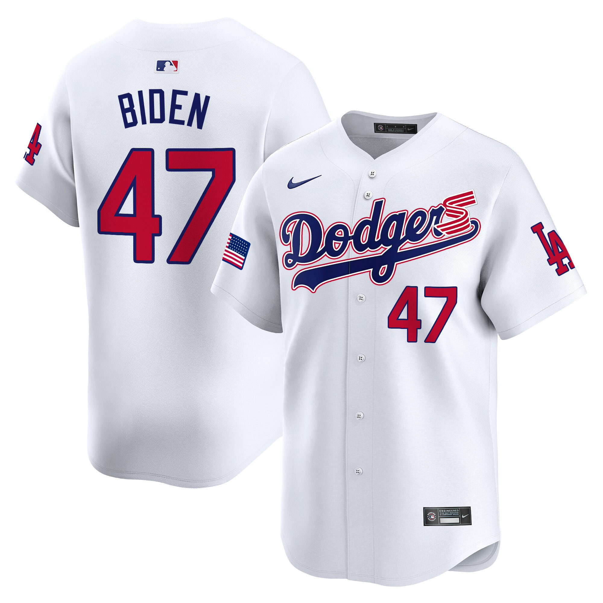 Men's Dodgers 2024 Independence Day Vapor Premier Limited Jersey - All Stitched